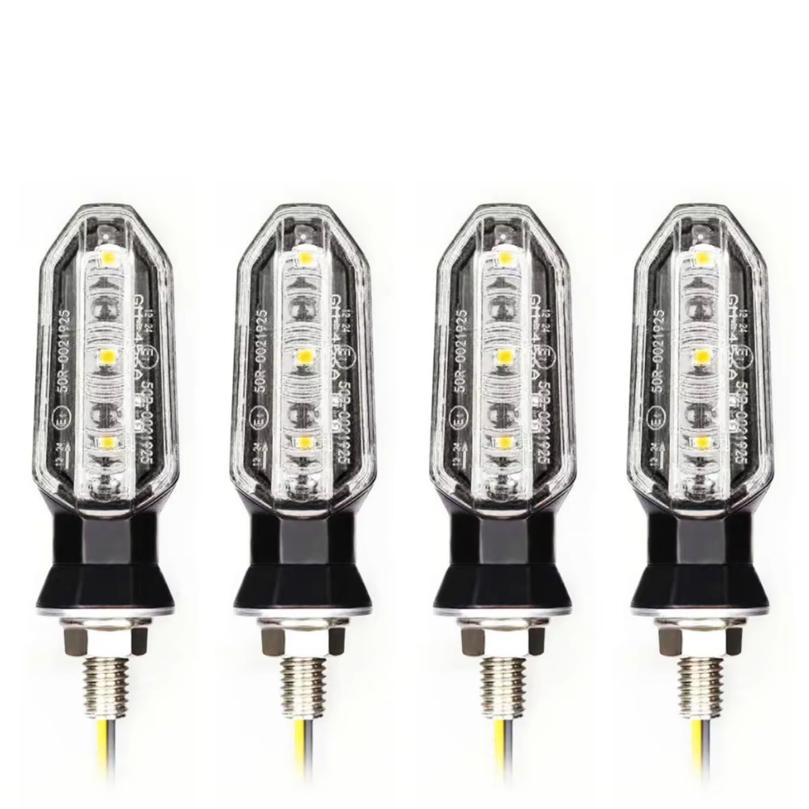 Luces De Señal De Giro Universales Para Motocicleta De 8 Mm Luz Intermitente Ámbar Lámpara De Señal De Giro Accesorios Para Lámpara Indicadora De Motocicleta De 12 V Intermitentes Moto(Clear,4 PCS)
