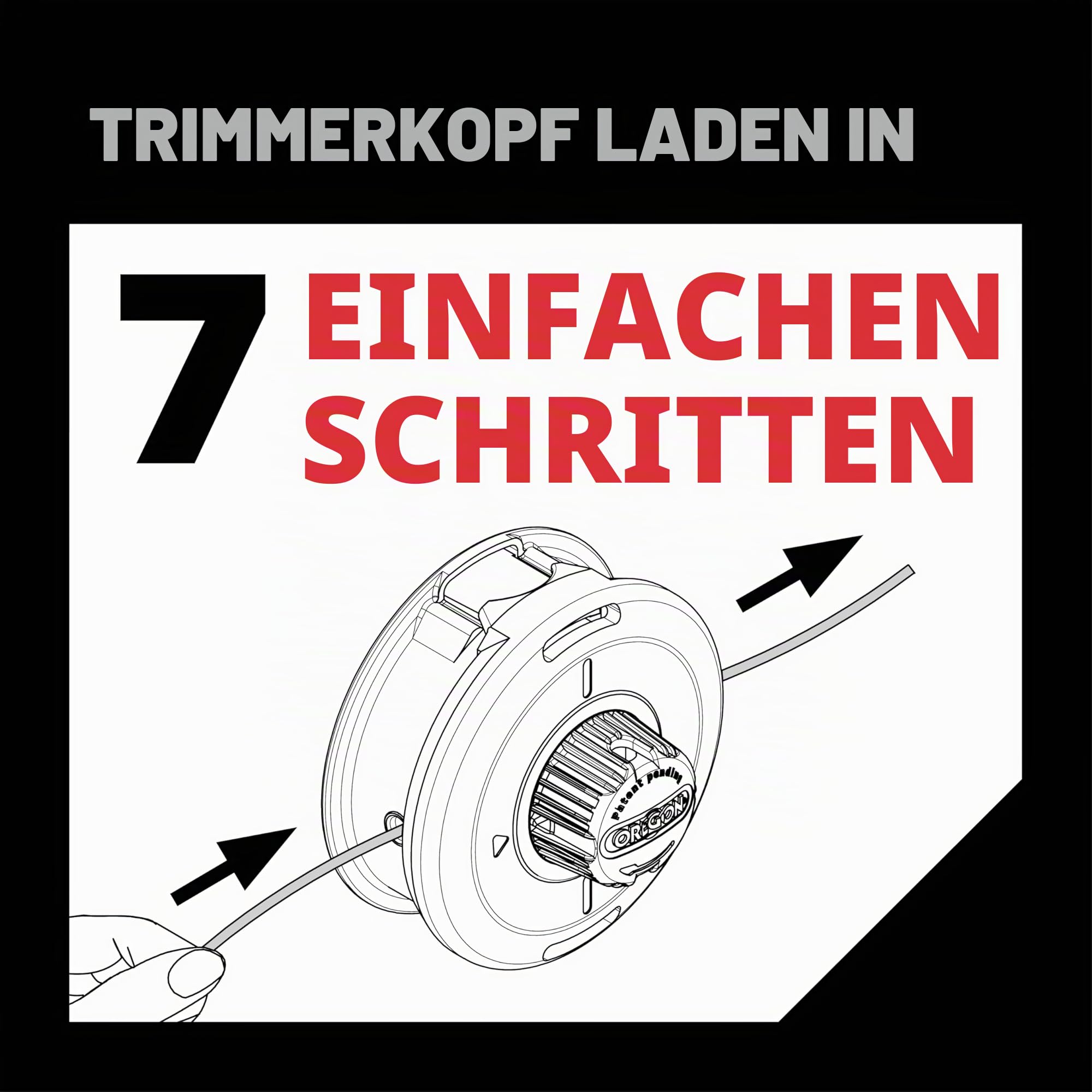 Oregon 539137 Pro Tap and Go Universal-Trimmerkopf mit Bump Fit, passend für die meisten Rasentrimmer mit geradem Schaft über 25 cc