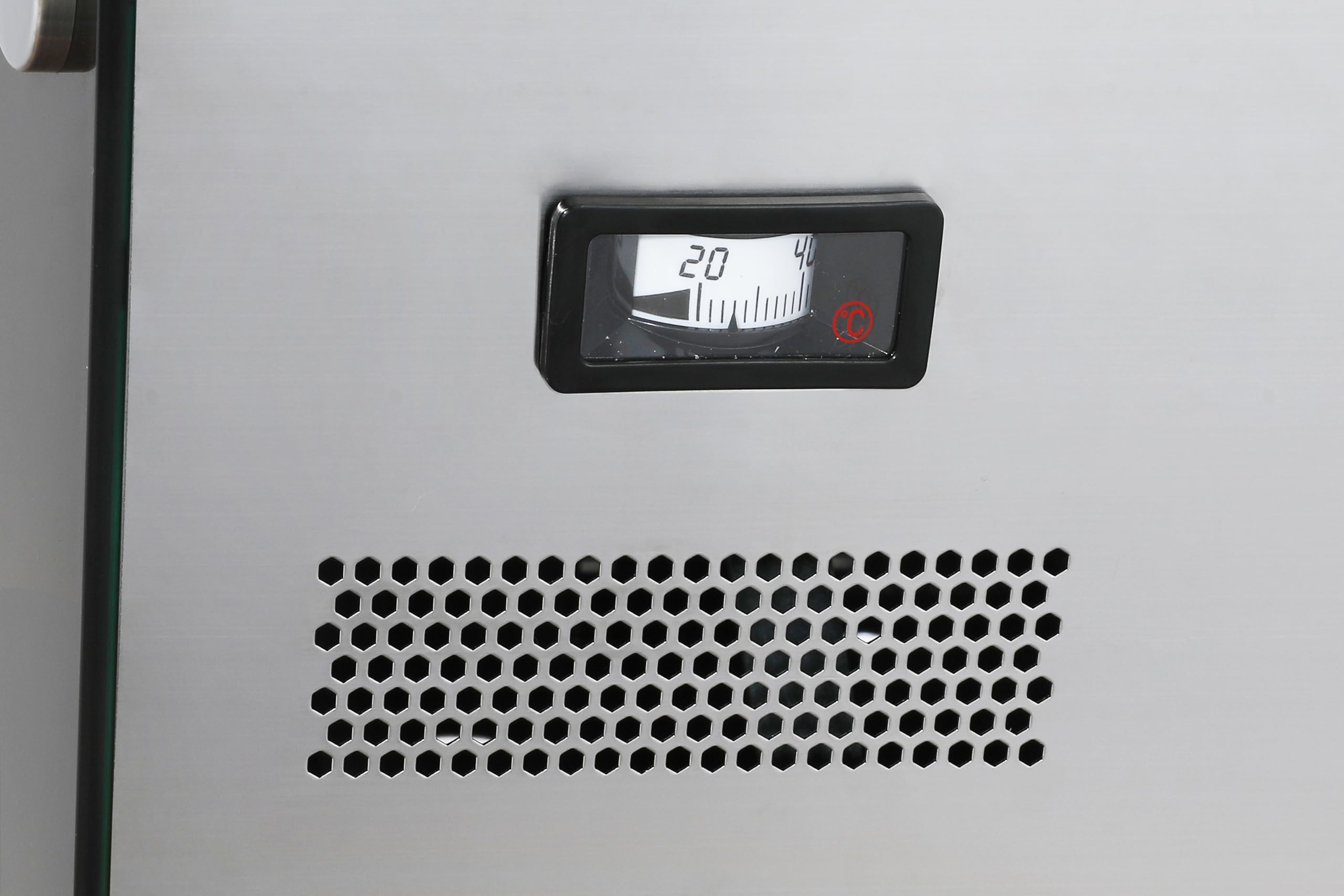 METRO Professional Vetrina riscaldante GHV1200R, acciaio inox/vetro, 121.9 x 56.8 x 68.6 cm, 210 L, temperatura: da +30 a +90°C, 1800 W, 3 ripiani, argento
