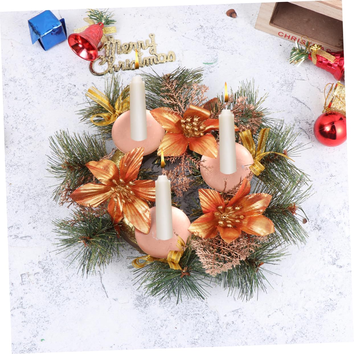 Zerodeko 2 Guirnaldas De Velas Navideñas con Forma De Reno para Decorar El Hogar Y El Interior De Navidad.