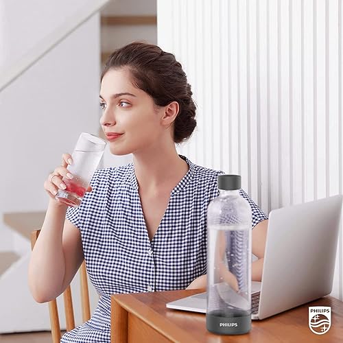 Miniatura 10 de PHILIPS Máquina para hacer agua con gas, máquina de transmisión de soda para carbonatación con botella de carbonatación de 1 litro, máquina de agua