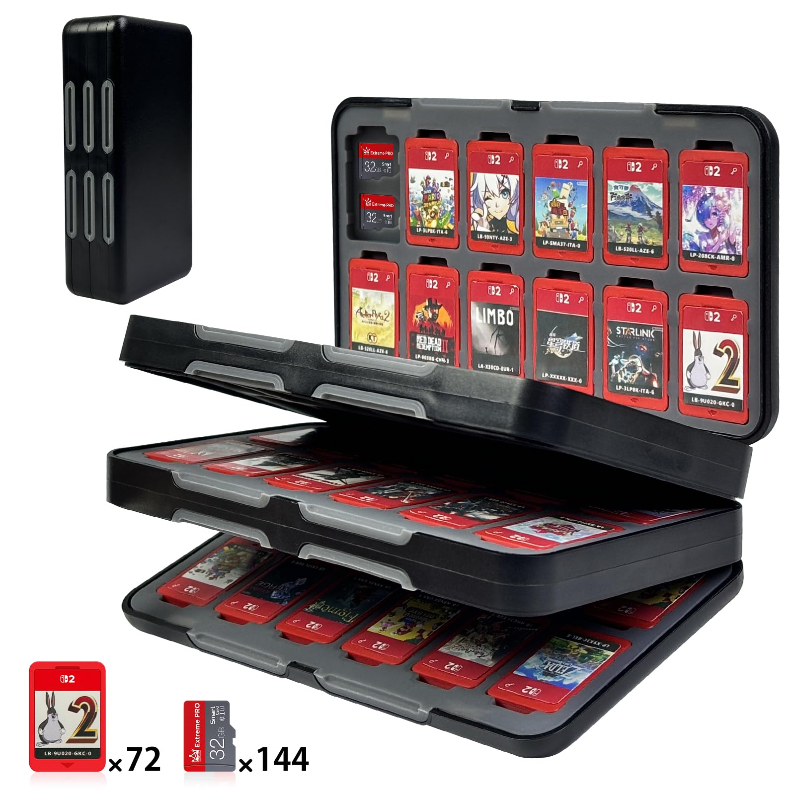 Amazon.co.jp: Switch 2 ゲームカードケース 72枚スイッチカード