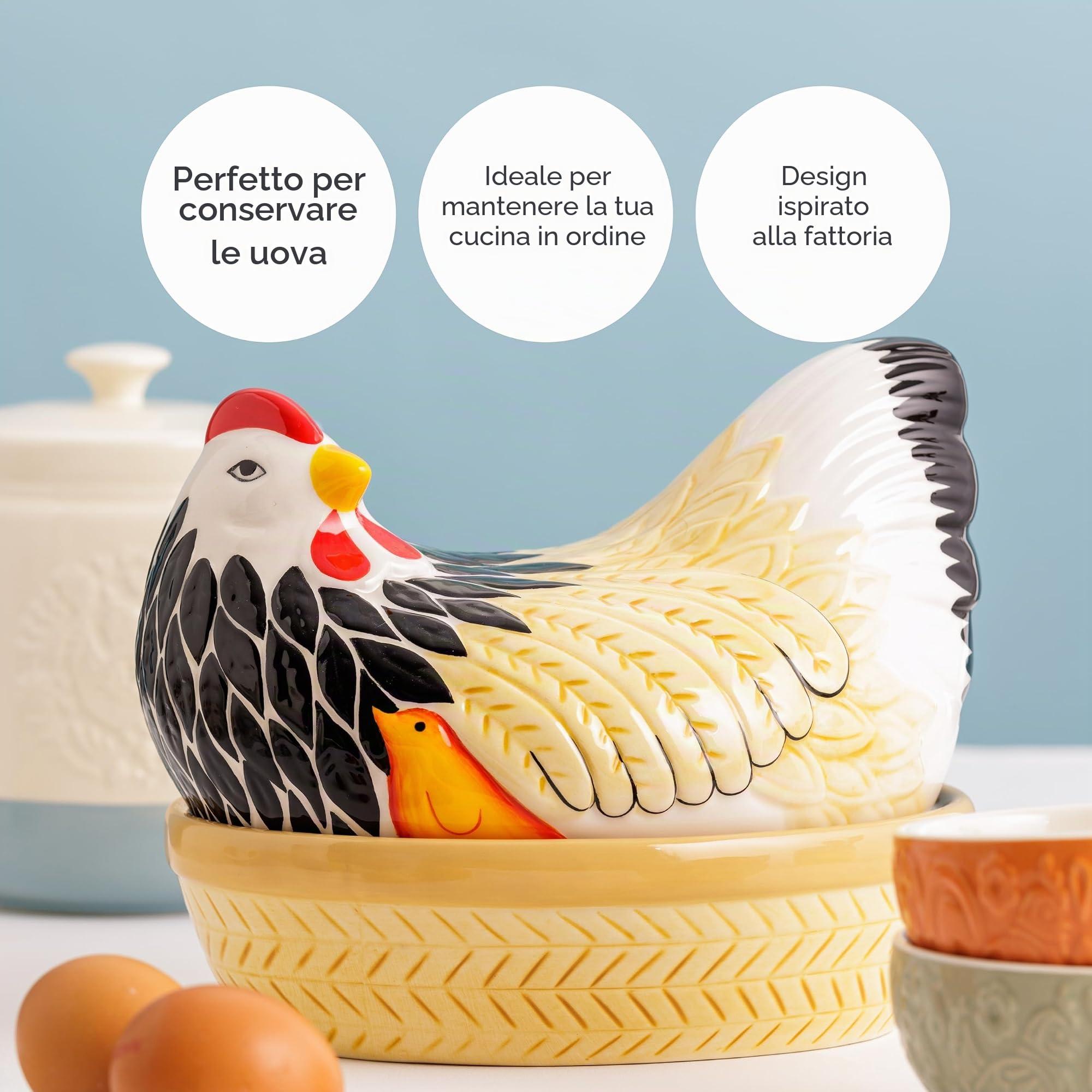 Mason Cash Contenitore per uova a forma di nido di gallina
