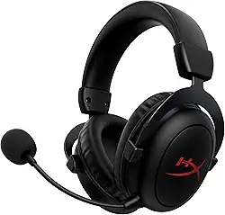 Headset Gamer HyperX Cloud II Core Wireless - Para jogos em PC, DTS Headphone:X áudio espacial, protetores de ouvido de espuma inteligente, Bateria resistente, Preto