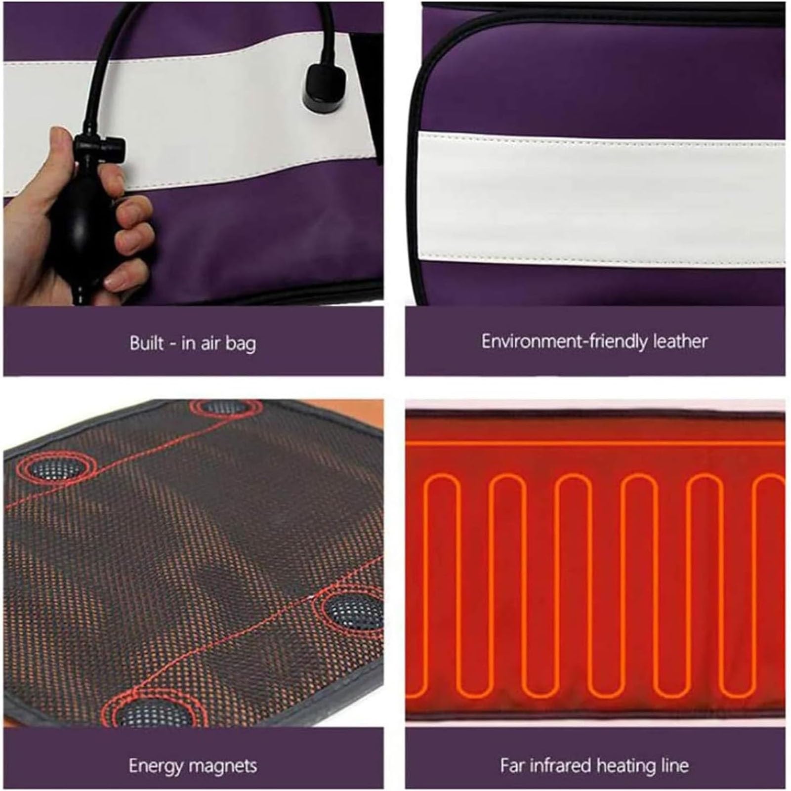 Cinturón Calefactor de Masaje con vibración eléctrica, cinturón de Masaje para Bajar de Peso, Masaje de Ejercicio, calefacción para Quemar Grasa