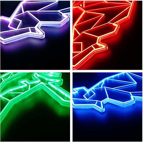 Miniatura 4 de ADVPRO Rooster Chicken Geometric Animal RGB Dynamic Glam LED Sign - Forma de corte a borde - Decoración de pared 3D inteligente - Iluminación