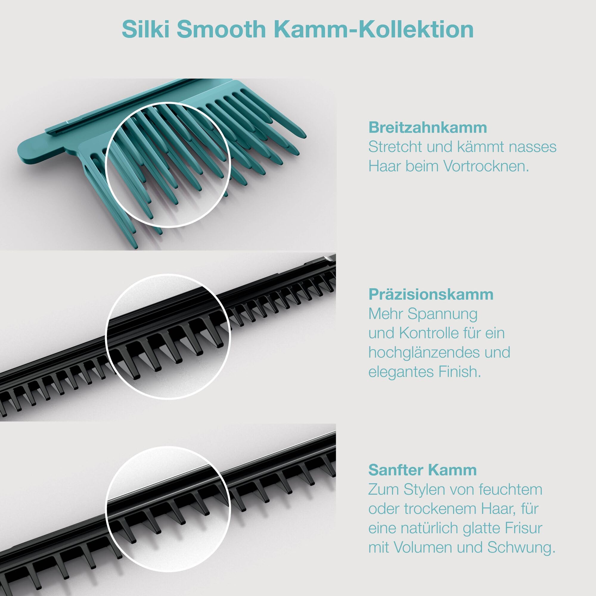 Shark SilkiPro Straight Glätteisen + Haartrockner in einem mit hitzebeständiger Aufbewahrungsbox – Turquoise Wave [HT401EUBL]