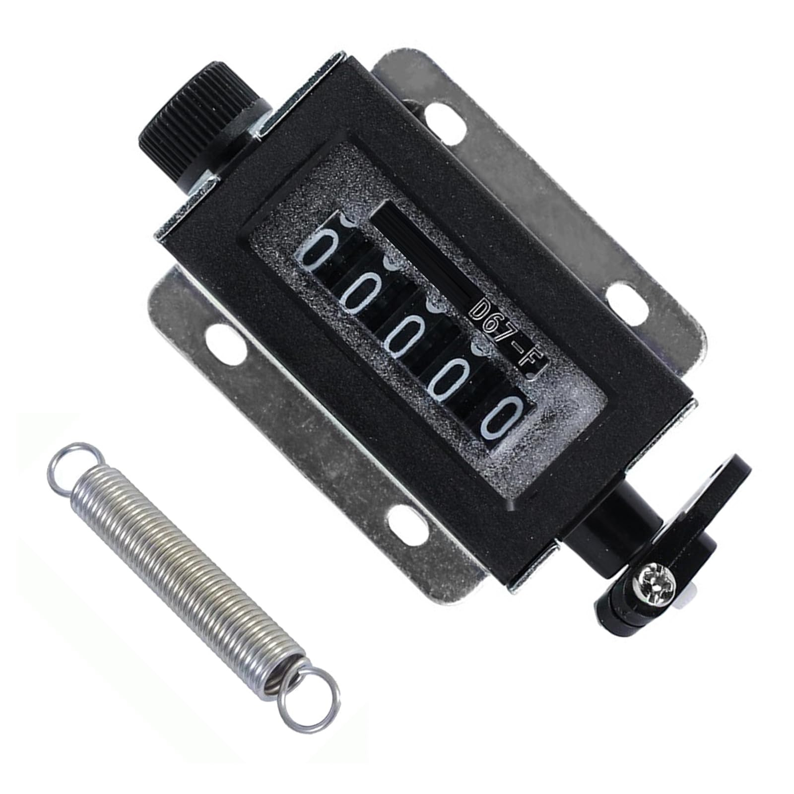 Rgybao Five Sizes 5 Digit / 6 Digit Manual Counter Hand Counters 0-99999/0-999999 Mechanical Resettable Pull Strokes Clickers Counter Metal Pull Industrial