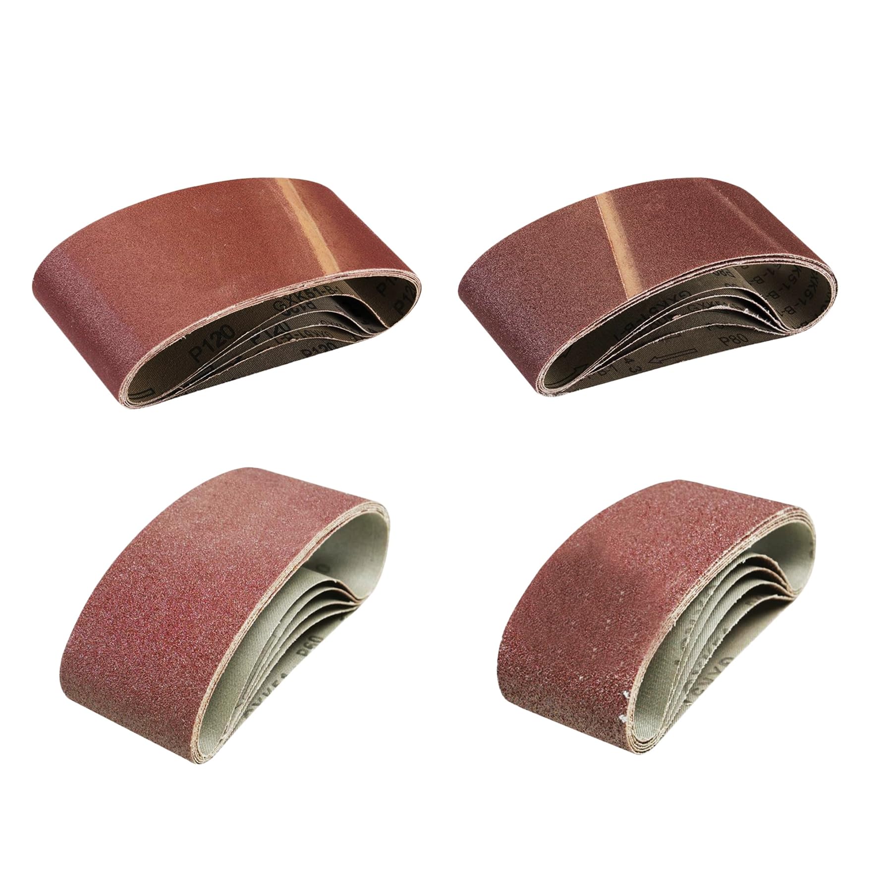Dapetz ® Sanding Belts 75mm x 457mm Belt Sander 40 60 80 120 Grit Abrasive Aluminum Oxide for Grinding, Sharpening Derusting Wood, Paint, Metal, Plastics Bosch, Black Decker & Makita 20PCS