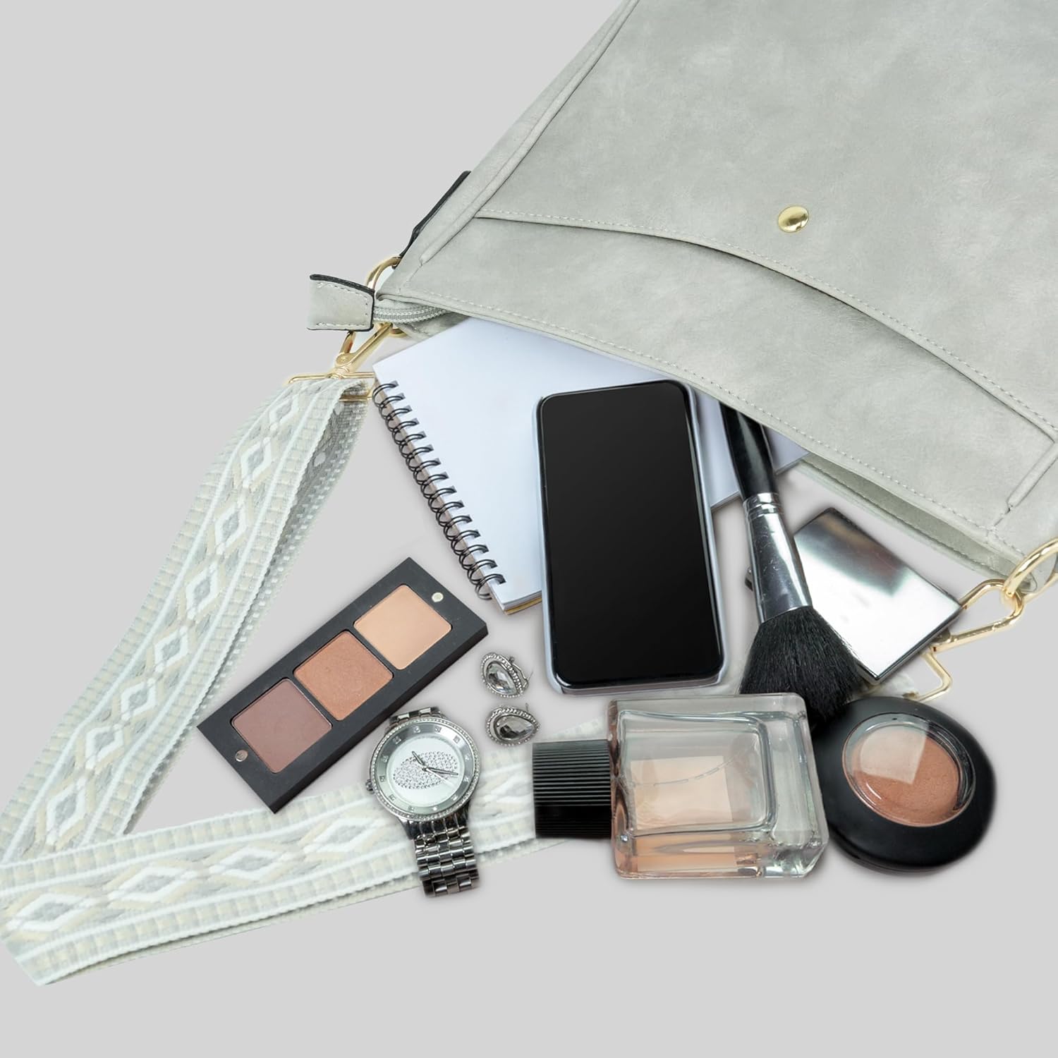 Crossbody Bag for Women Bohemian Vintage Stylish Purse Vegan Leather Shoulder Bag with Adjustable Wide Strap - Image 7