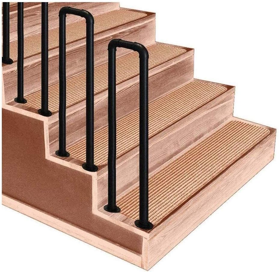 Stair Handrail Handrails for Indoor Stairs UShaped Railings Black Non