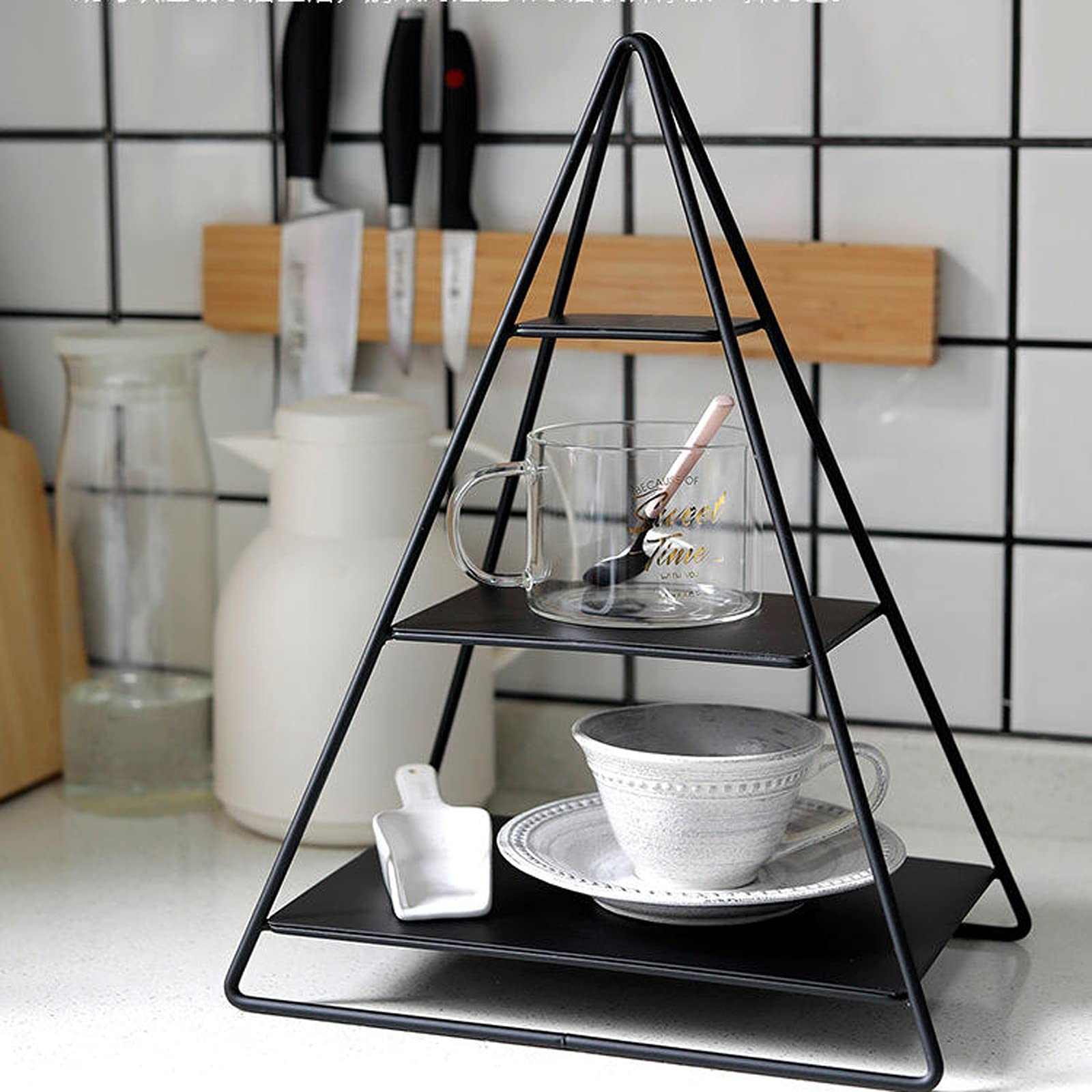 Présentoir à Gâteau Stand de gâteau en fer forgé Table de dessert Table de gâteau multicouche Affichage de gâteau multifonctionnel Cuisine de cuisine Mariage Pâtisserie Plateau de service Support à Gâ