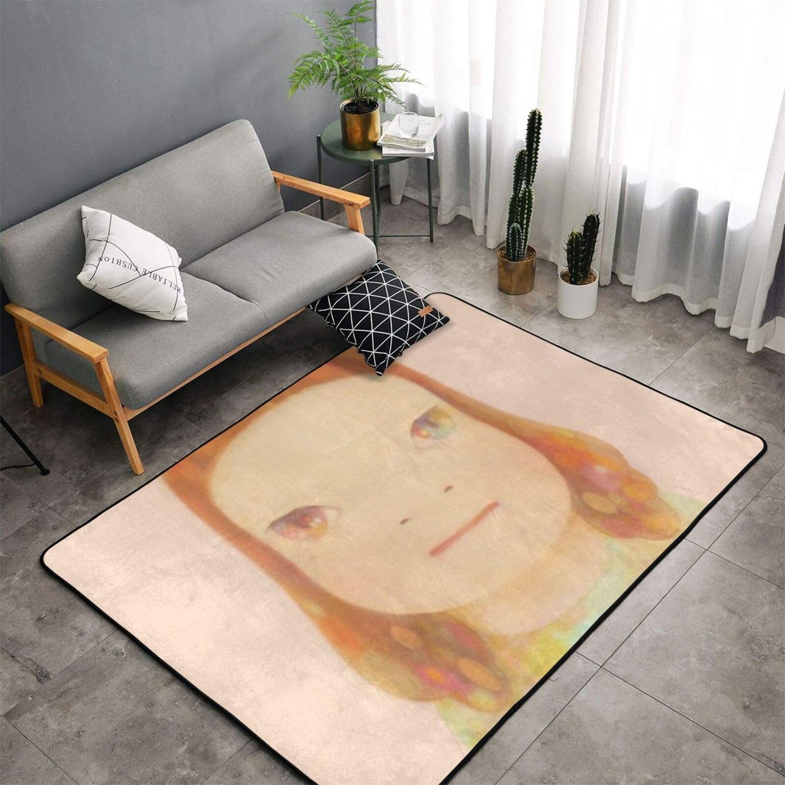 Amazon | ならよしとも 奈良美智 カーペット フランネルフロアマット 