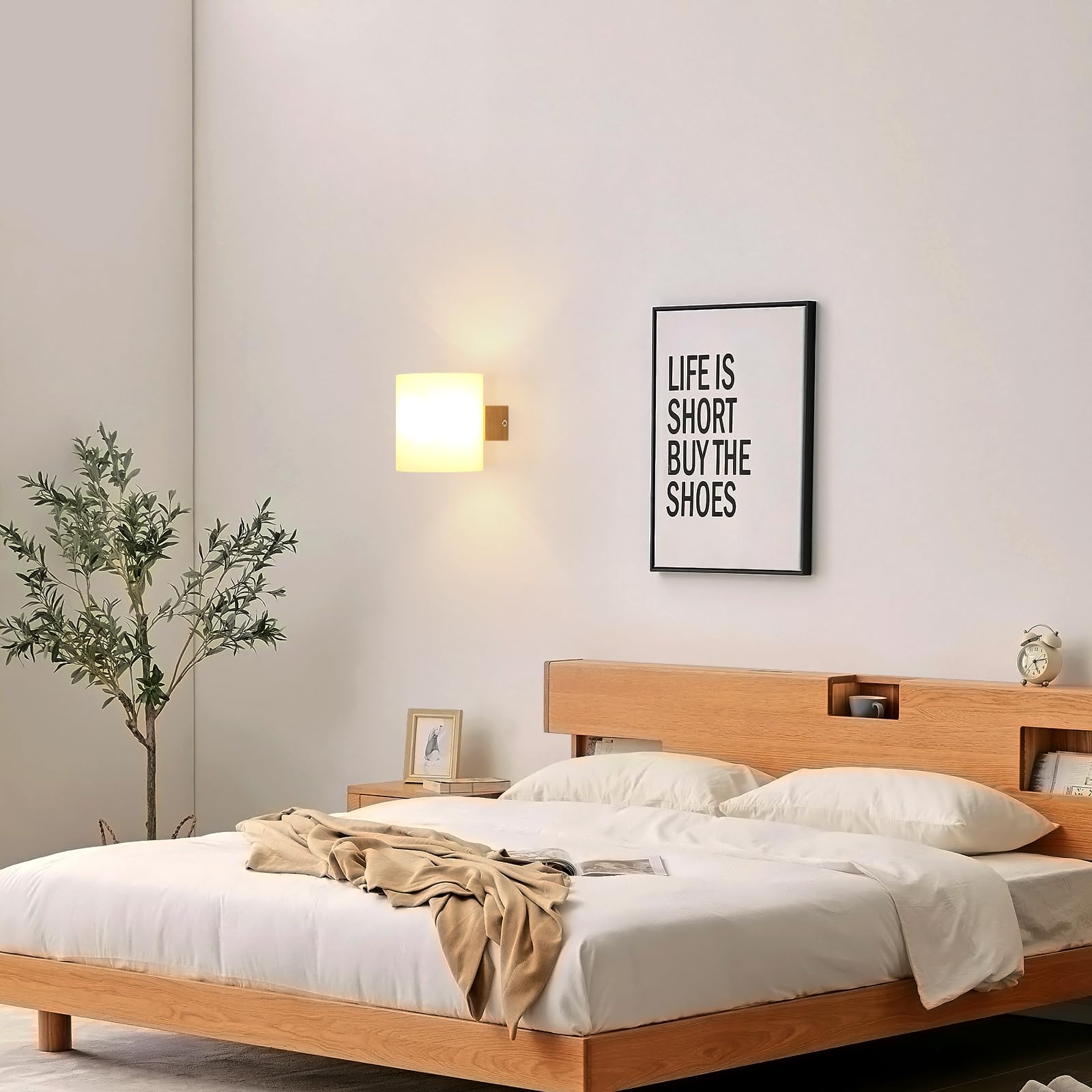 NETTLIFE Binnenwandlamp E14 Goud Glazen Bol Retro Moderne Slaapkamer Wandverlichting
