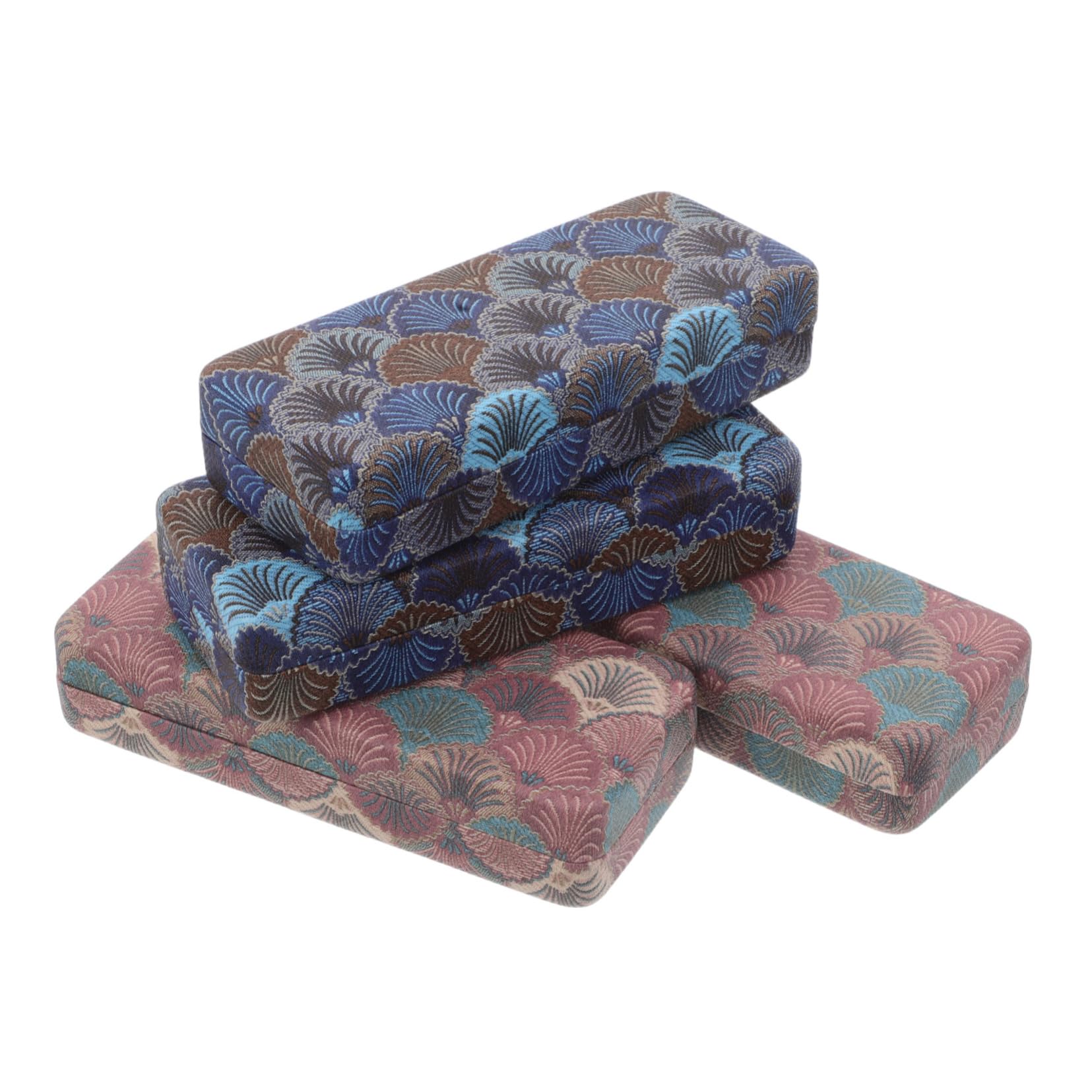 COLLBATH 4pezzi Custodia Rigida per Occhiali Scatola Portaoggetti Portatile per Occhiali da Sole Vista Organizer Compatta in Metallo Resistente