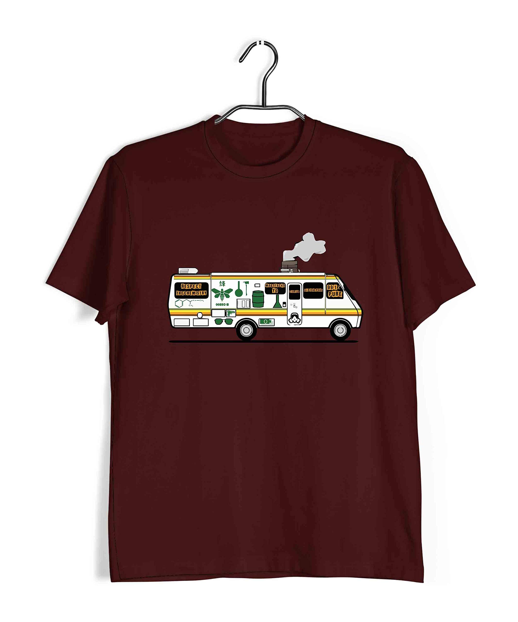 aaramkhor Breaking Bad Round Neck Half Sleeve T-Shirt for Men | The Meth Van | TV Series-picture-11