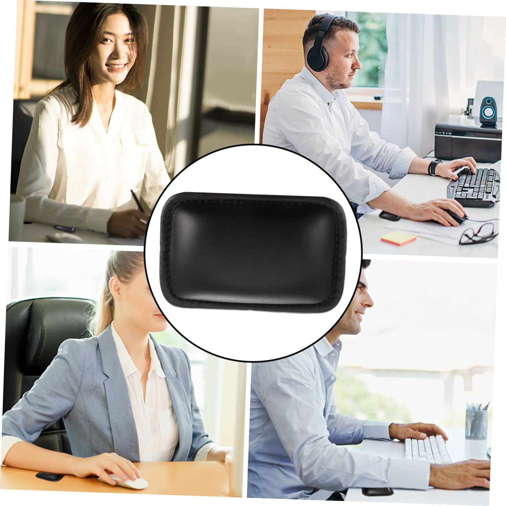 Gadpiparty 3 Set Tappetino Ergonomico Poggiapolsi Per Tastiera E Mouse Pelle Per E Gomito Antiscivolo E Portatile Per Ufficio 2 Pezzi * 3