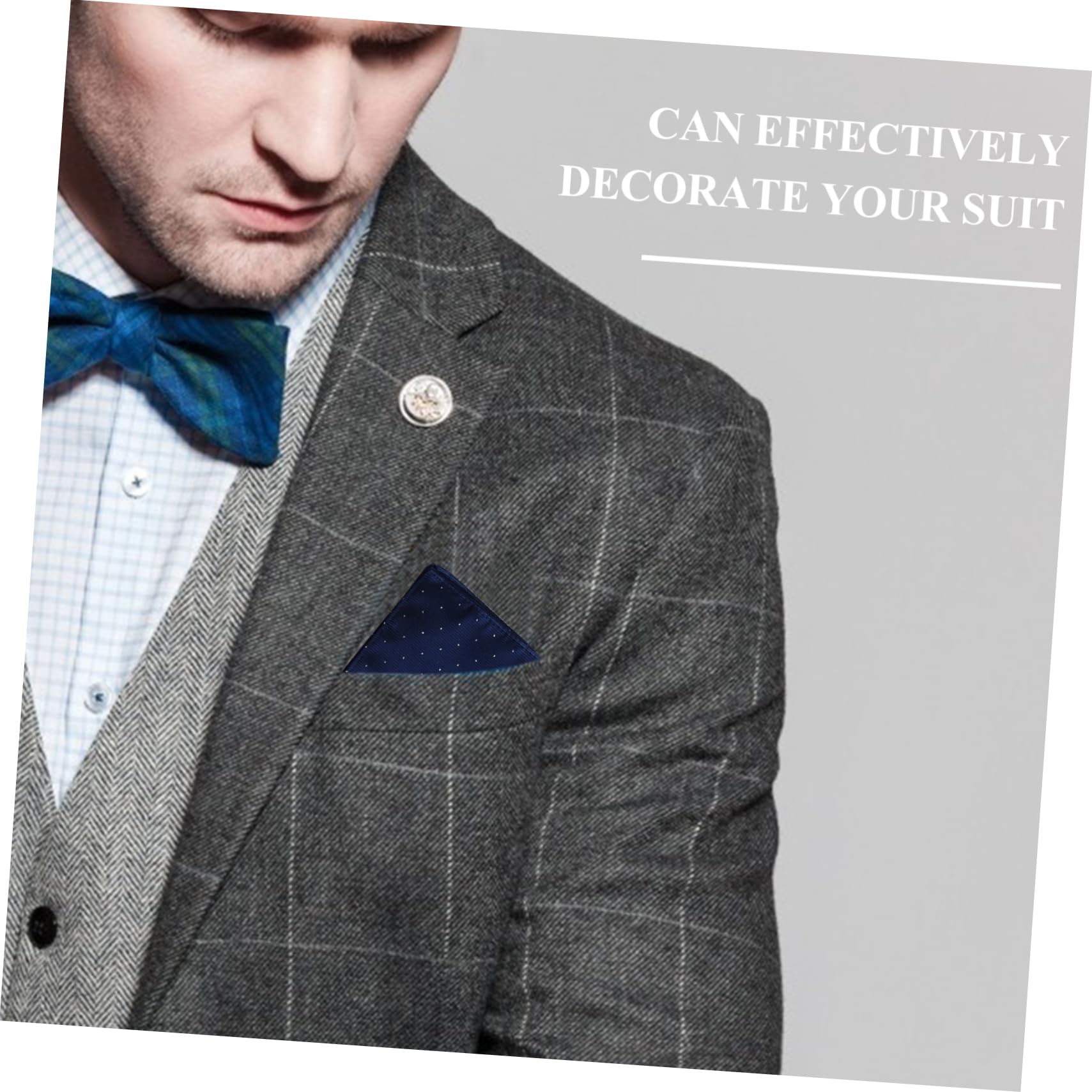 Beavorty 2pcs Pocket Squares for Men Elegant Skin Friendly Handkerchiefs for Weddings Business Meetings Casual Occasions Gentlemen