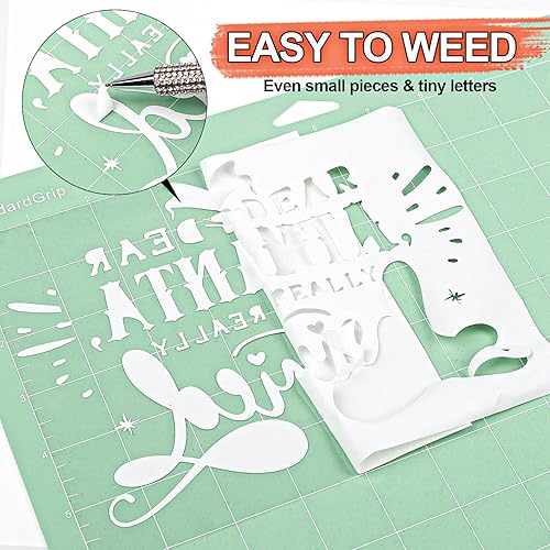 Miniatura 3 de VINYL FROG Vinilo de transferencia de calor 3D de 10 x 6 pies, color blanco, espuma HTV para planchar en vinilo para bricolaje, diseños de prensa de