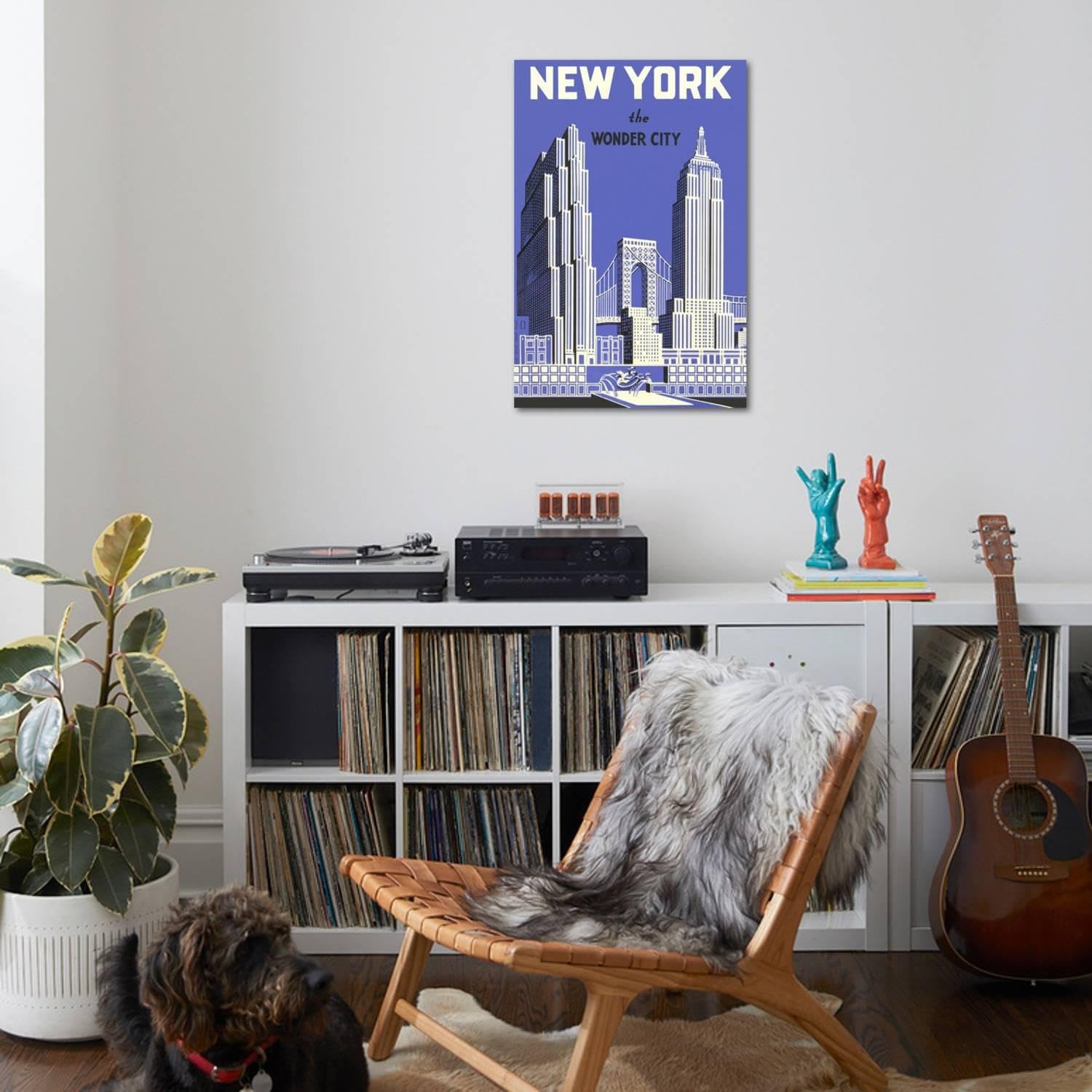 Amazon.com: ART.COM Wall Art Print New York, the Wonder City, 24
