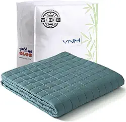 YnM Cobertor pesado refrescante para adultos, cama pesada de 6,8 kg para uma pessoa de 63,5 kg, perfeito para quem dorme quente ou climas quentes com contas de rayon/vidro (152 x 203 cm, cama queen
