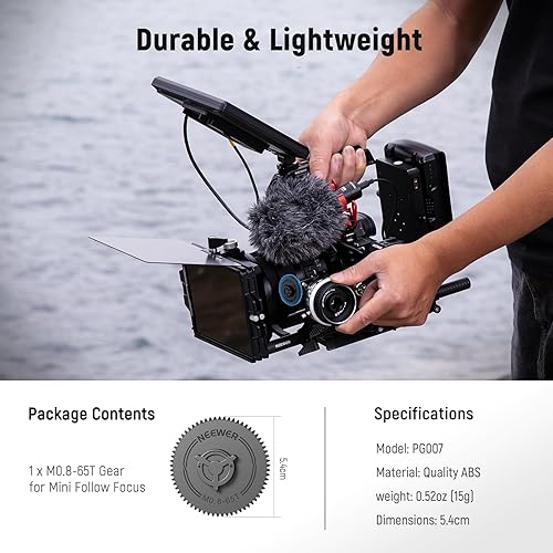 Miniatura 6 de NEEWER Engranaje M0.8-65T para enfoque de seguimiento, estándar 0.8 MOD y 65 dientes compatible con SmallRig Follow Focus y NEEWER Mini Follow