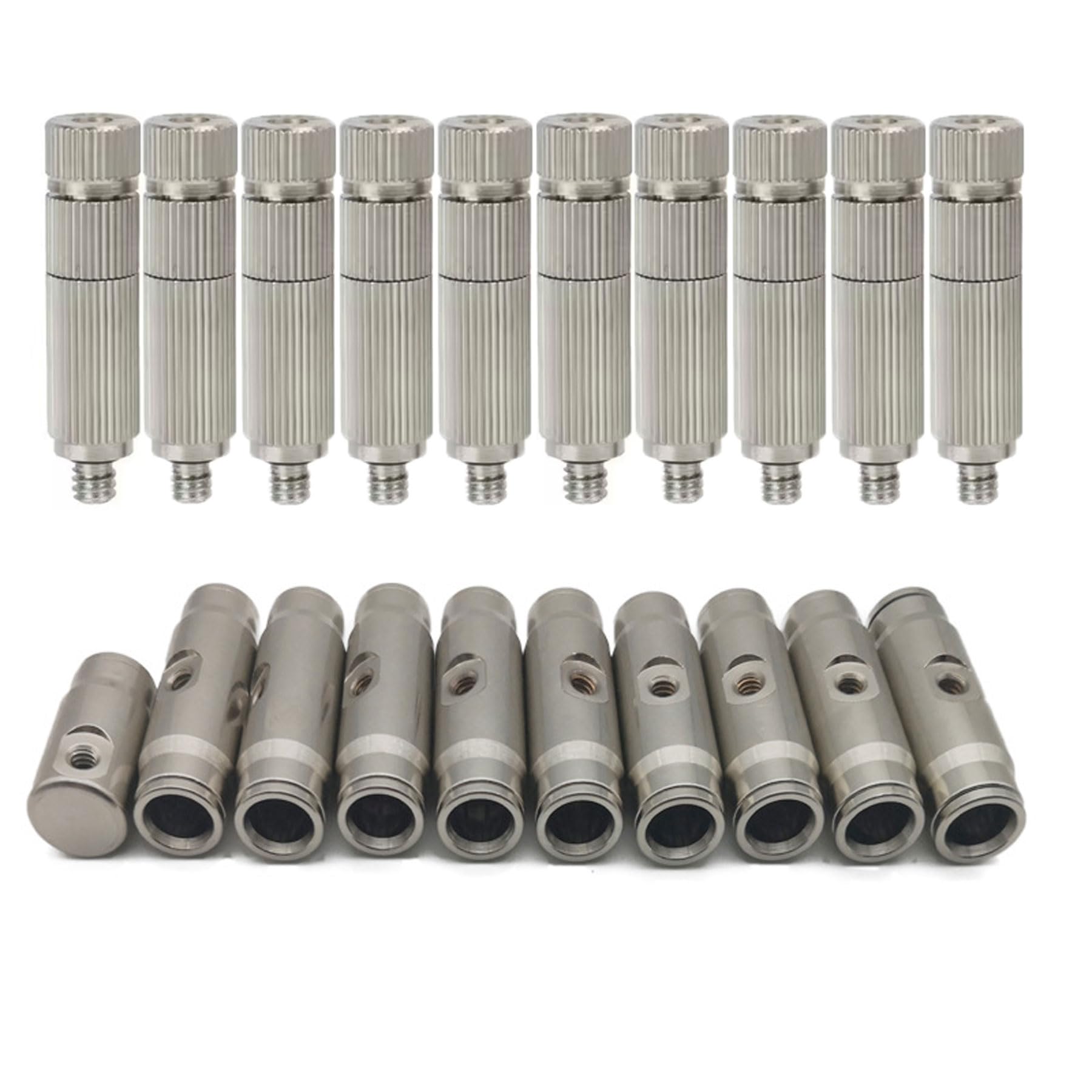 Ziubmvdyc One Color High Pressure Misting Nozzles, Brass Nozzle 10-Pack Adjustable 10/24Unc Qc Orifice 0.1-1.0Mm(Orifice 0.4Mm)