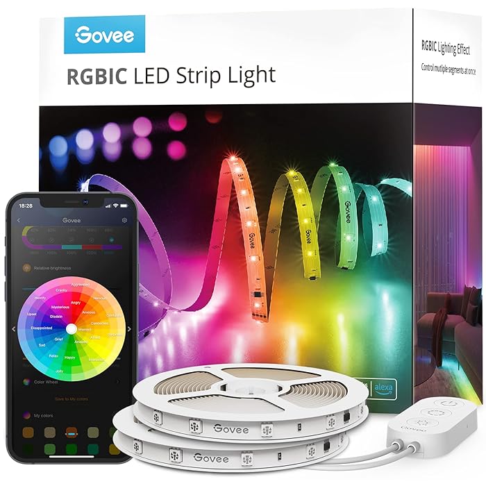 Buy Govee 100ft RGBIC LED Strip Lights, Smart LED Lights Work with