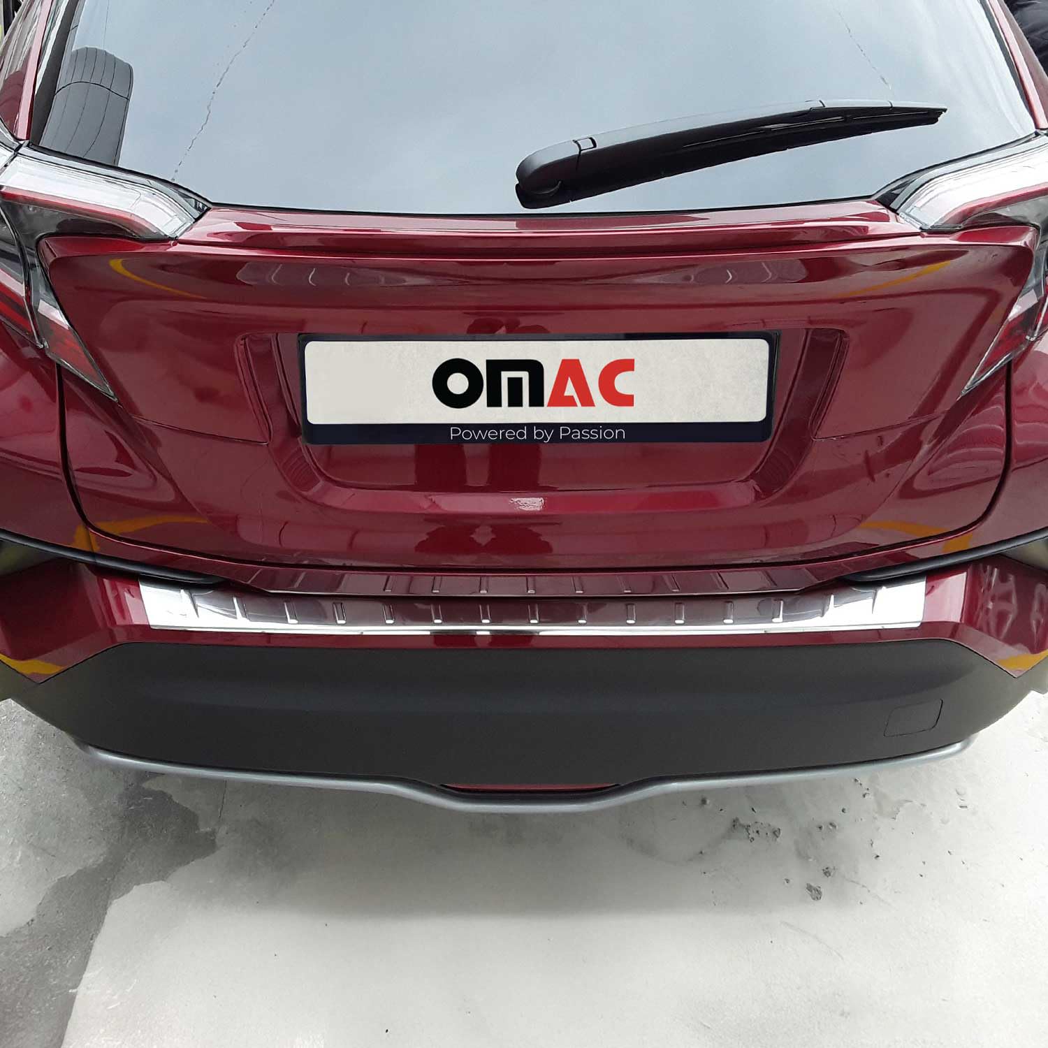 OMAC Toyota C-HR I 2016-2023 Rear Bumper Protector - Stainless Steel Polished Finish - Tailor Made to Measure - Loading Sill Protection