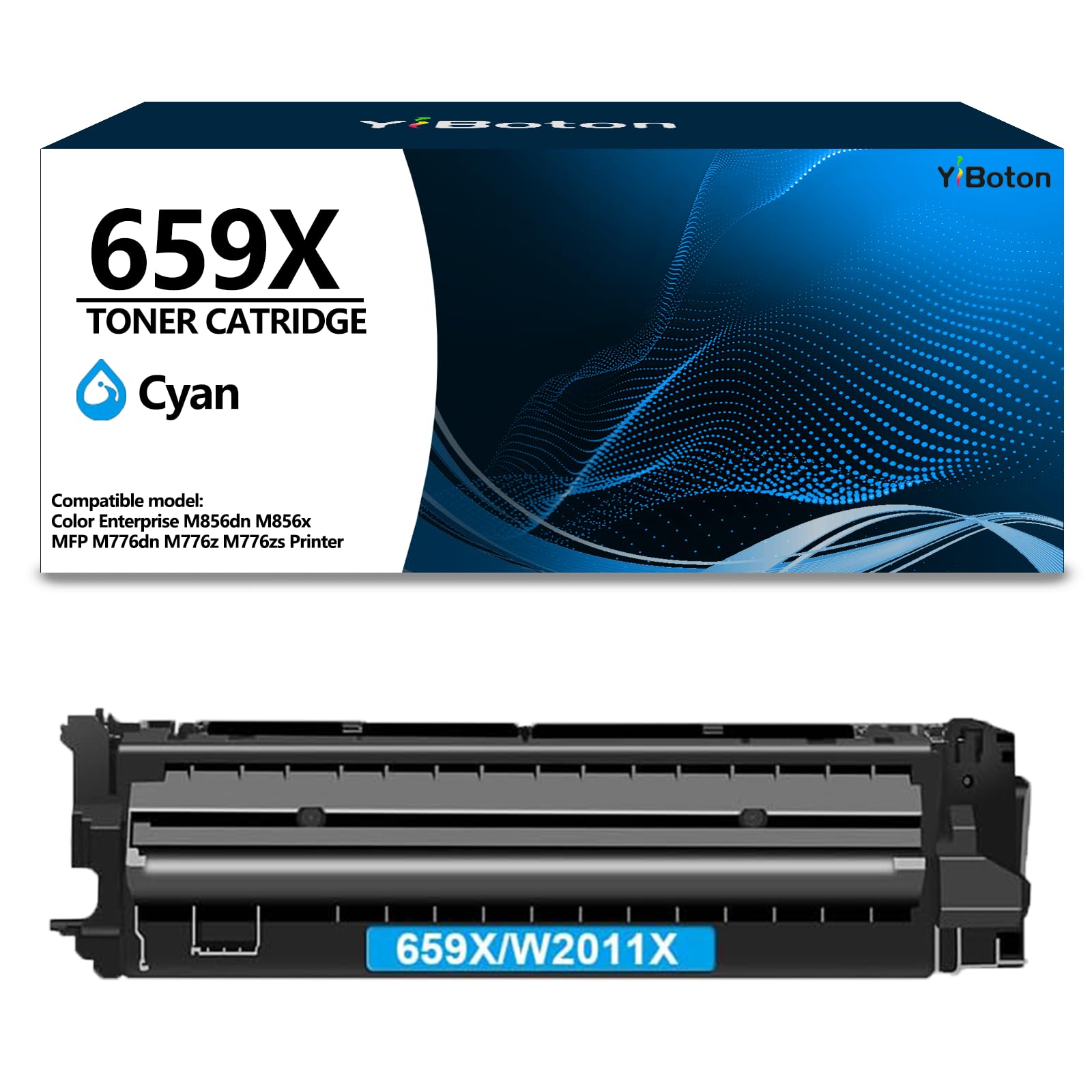 659X Cyan Toner Cartridge Remanufactured 659X W2011X Toner Cartridge Compatible with Color Enterprise M856dn M856x MFP M776dn M776z M776zs Printer(Newly Upgraded Version 5.0 chip)