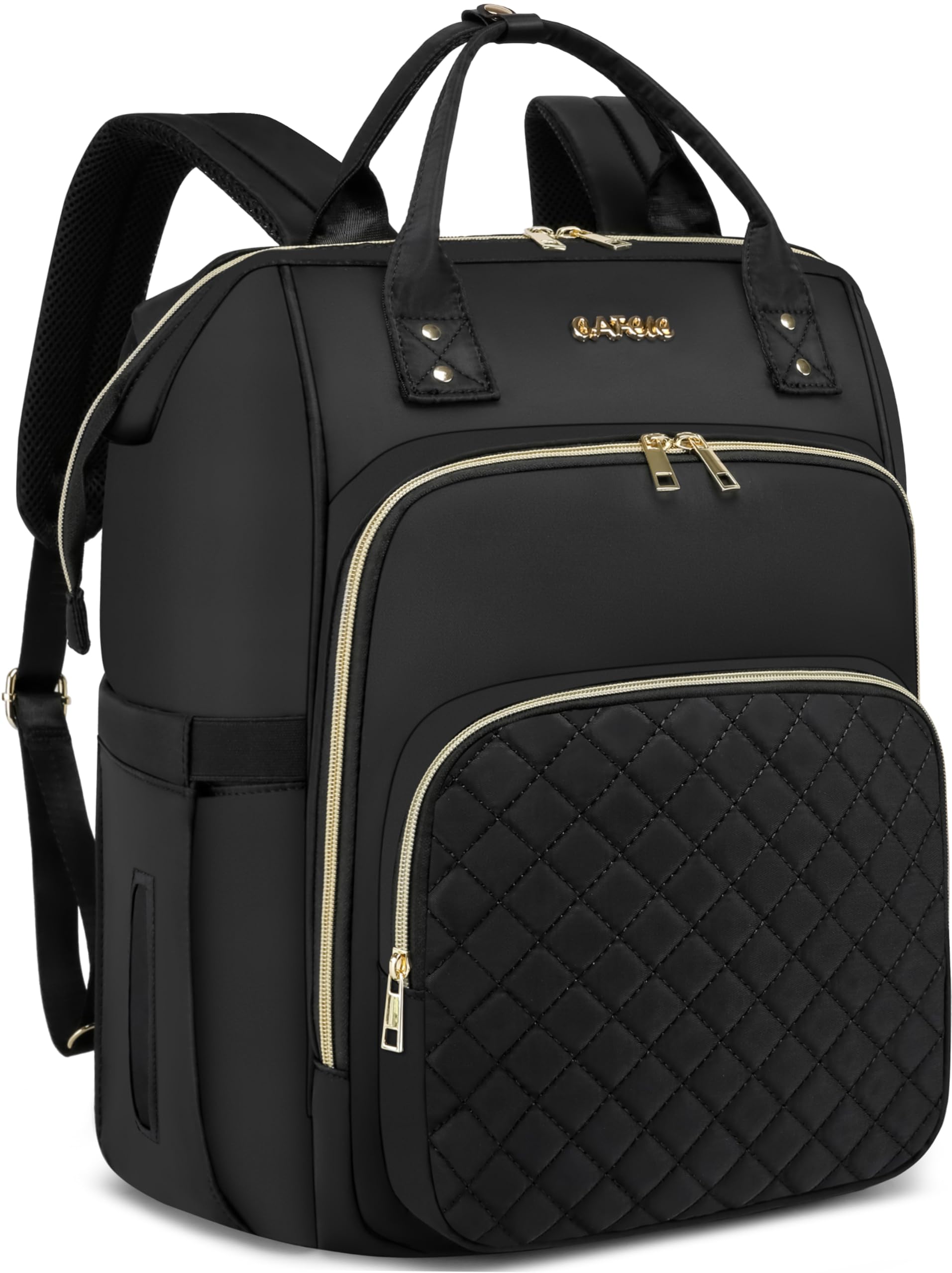 Sac à Dos Ordinateur Portable 17.3" Convertible - Sac Infirmière Enseignante Imperméable USB Noir