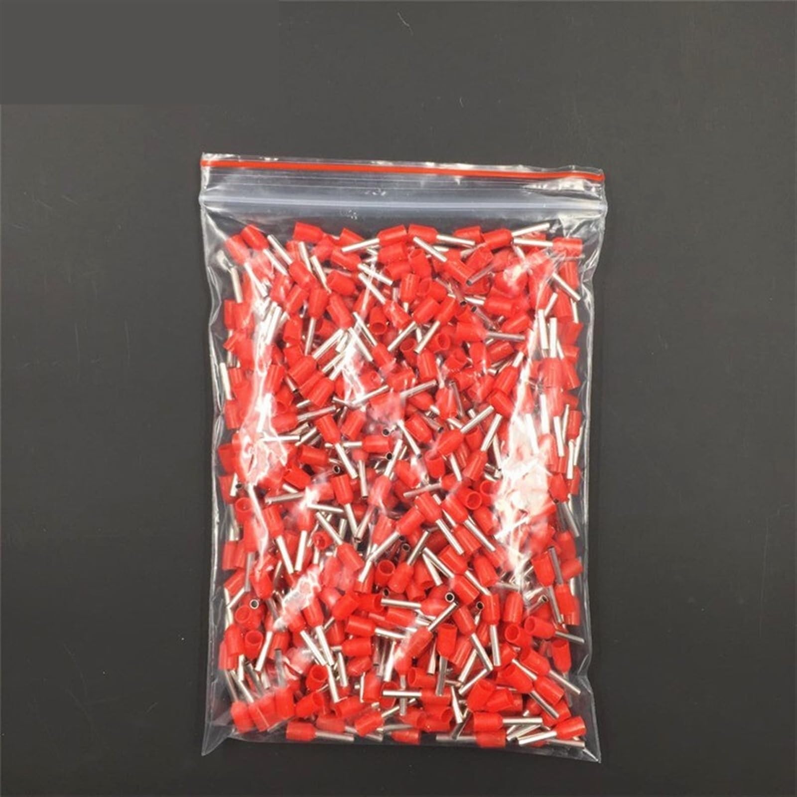 1000 morsetti isolanti per tubi E1518, 1,5 mm2, 16 AWG, cavo isolante, crimpatura E, nero, giallo, blu, rosso (colore: nero)