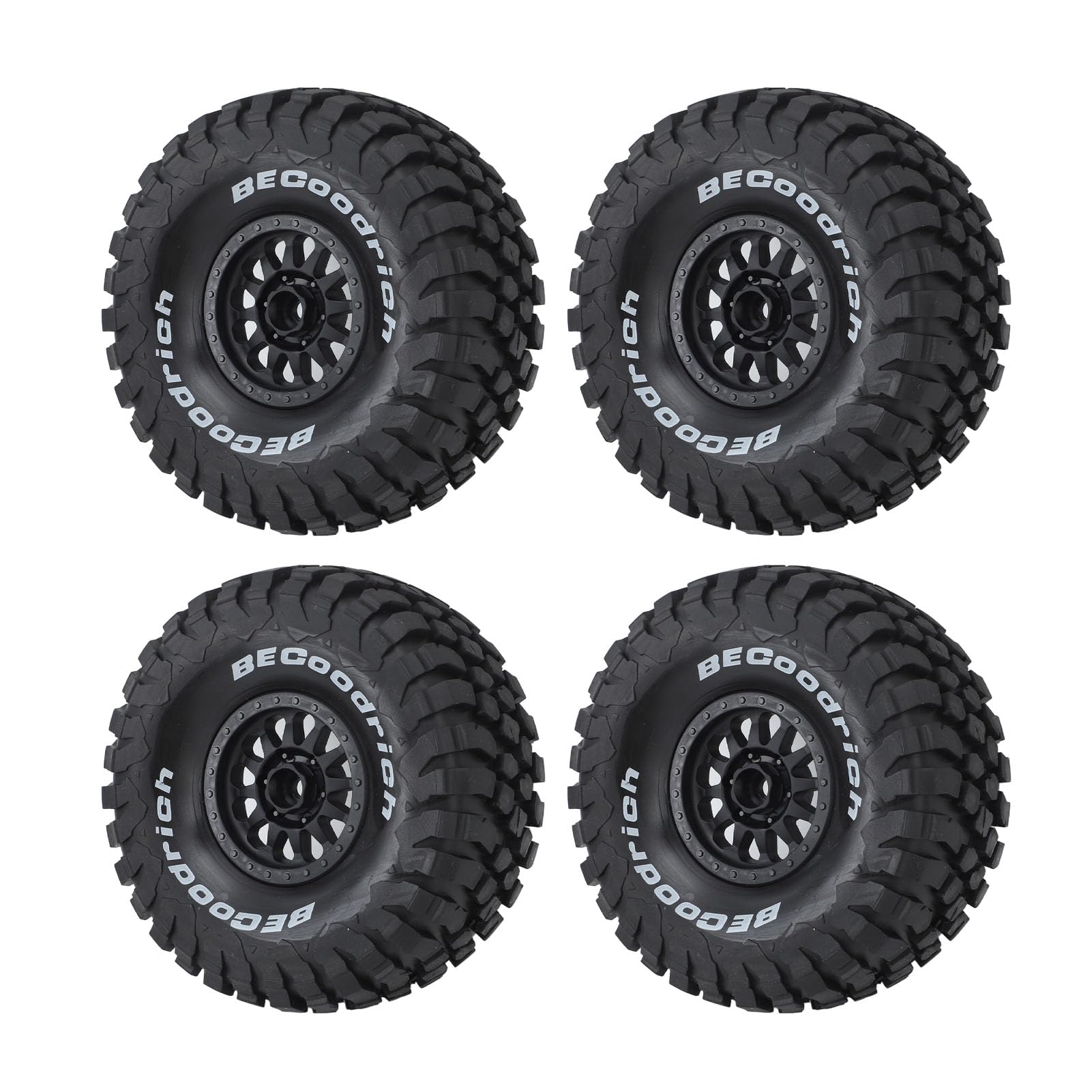 4 Pièces RC Voiture Pneu Poignée en Caoutchouc Plastique Haut Amorti RC Voiture Roue Jante Pneu pour Mojave UDR 1/7 Camion Court