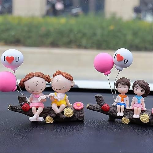 Miniatura 4 de Lindos adornos para parejas, decoración de automóvil, lindos dibujos animados para parejas, decoración de tablero de instrumentos de caricaturas,