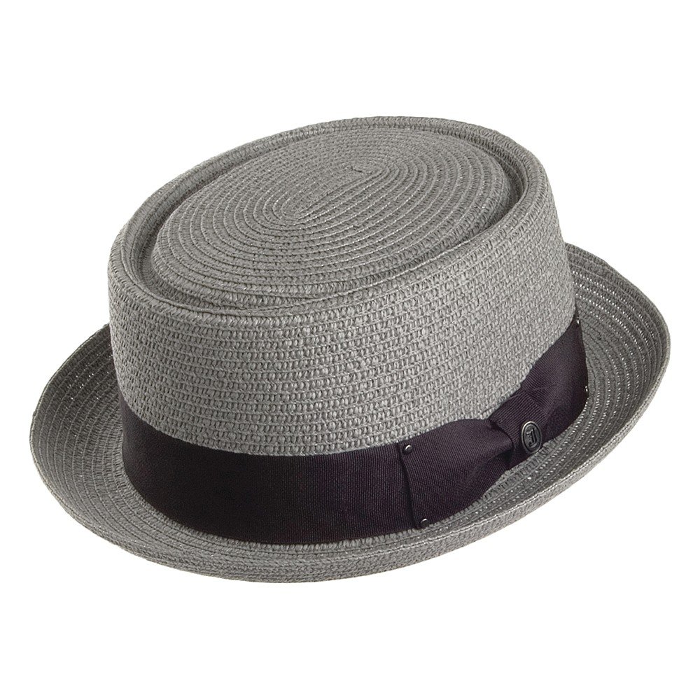 Jaxon & James Chapeau Pork Pie en Paille Toyo Tressée Noir