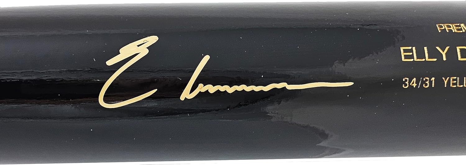 Elly De La Cruz Autographed Black Player Model Bat Reds Beckett BAS Witness