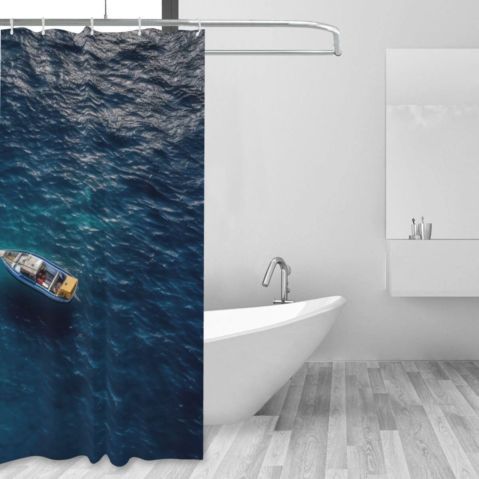 Rideau de douche imperméable 152x183 cm pour décoration salle de bain