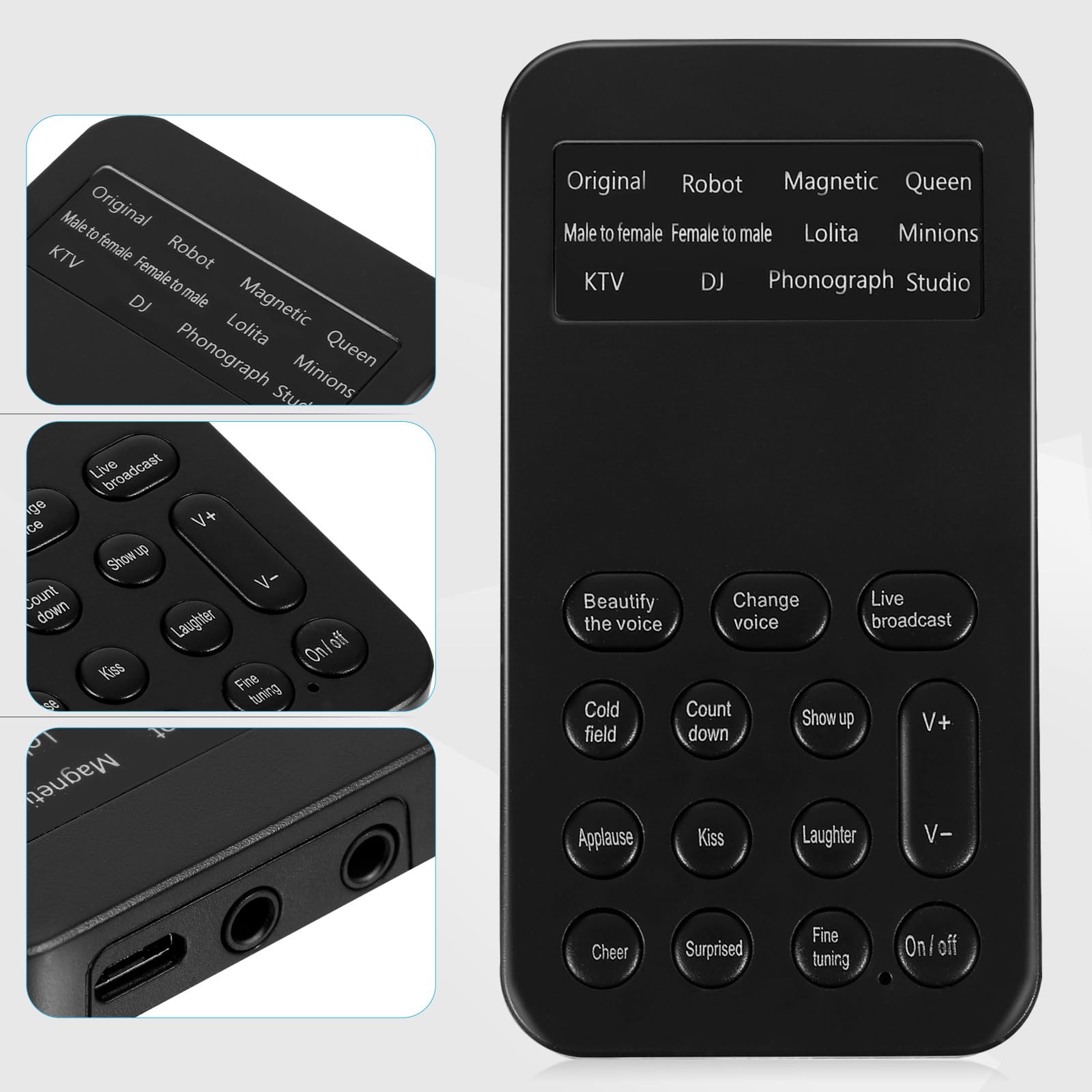 DOITOOL Sound Card e Rapporto Segnale Rumore ≥70db Capacità 300-500mah Dispositivo di Modifica della Voce Portatile Mini in Plastico per Chat e Intrattenimento DOITOOL Sound Card e Rapporto Segnale Rumore ≥70db Capacità 300-500mah Dispositivo di Modifica della Voce Portatile Mini in Plastico per Chat e Intrattenimento