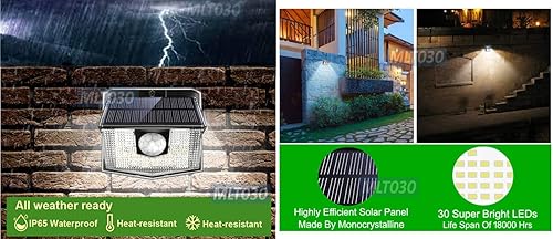 Miniatura 4 de Luz LED para exteriores de energía solar estupenda con sensor de movimiento PIR con control automático del atardecer al amanecer