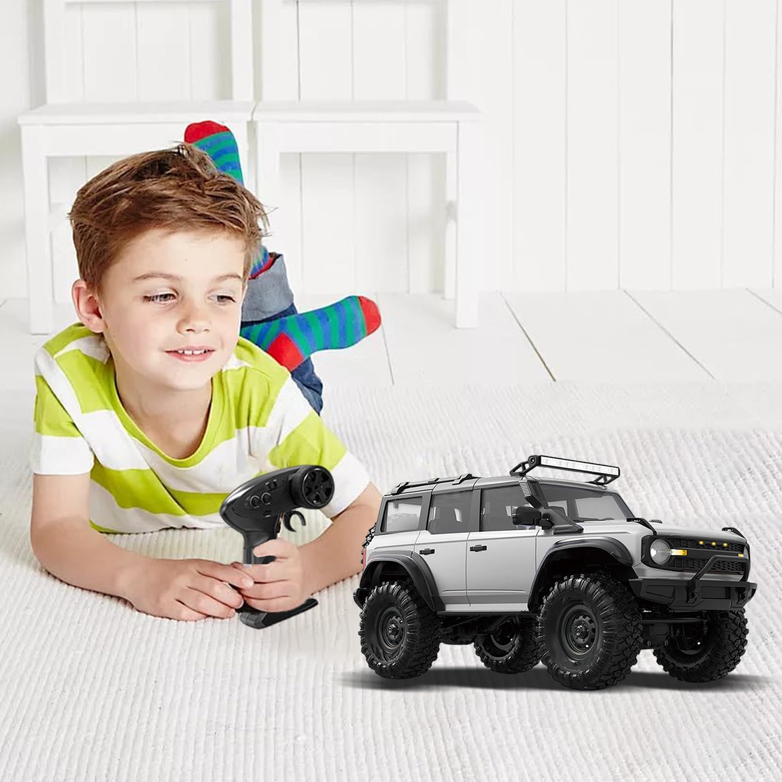 Auto RC Drift Giocattolo Camion LED | Veicolo Fuoristrada Radiocomandato 1 16 Per Bambini Ragazze Adulti Regalo Compleanno Festa All'Aperto