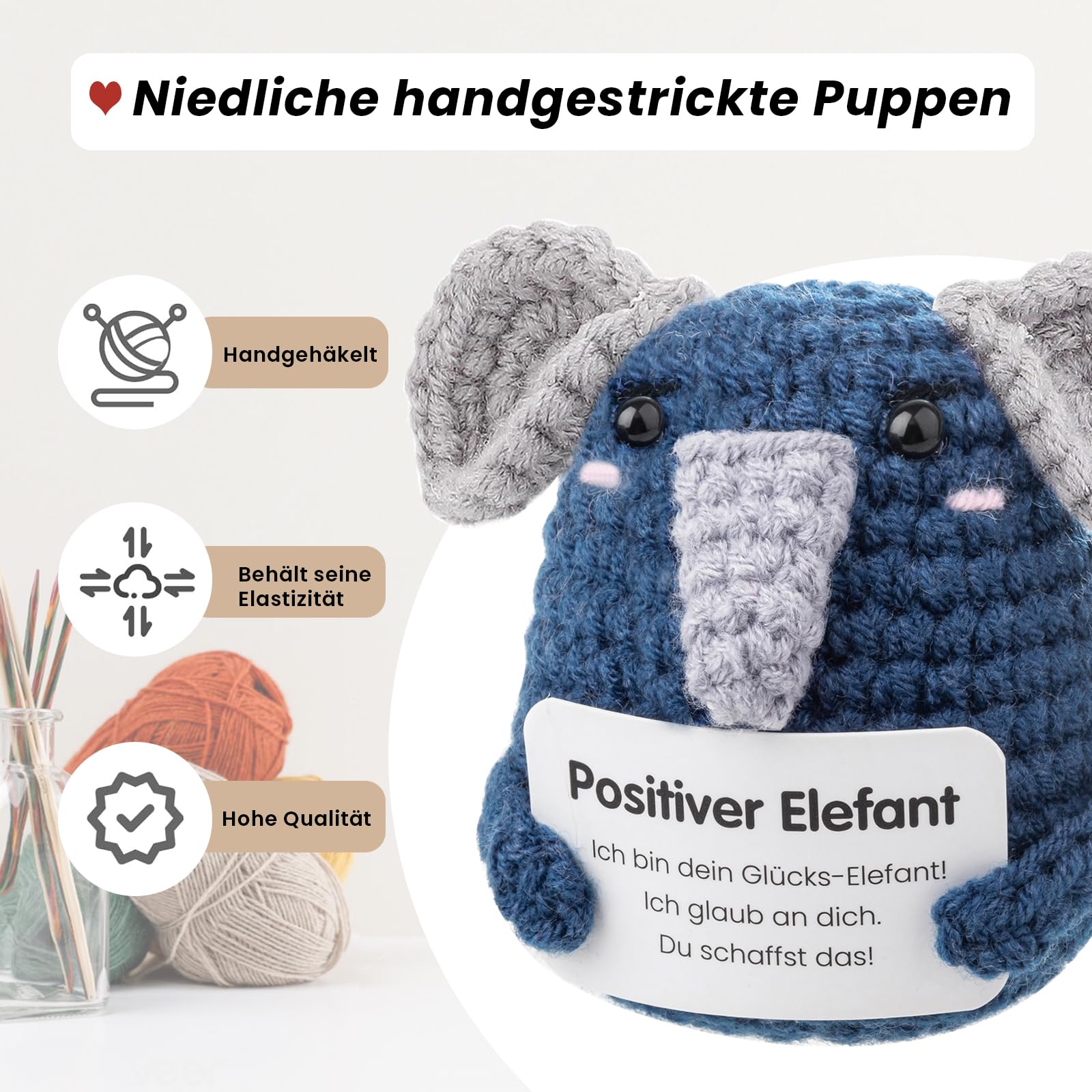 Positiver Hummer Kuscheltier - Emotionaler Unterstützungs Begleiter Mit Karte