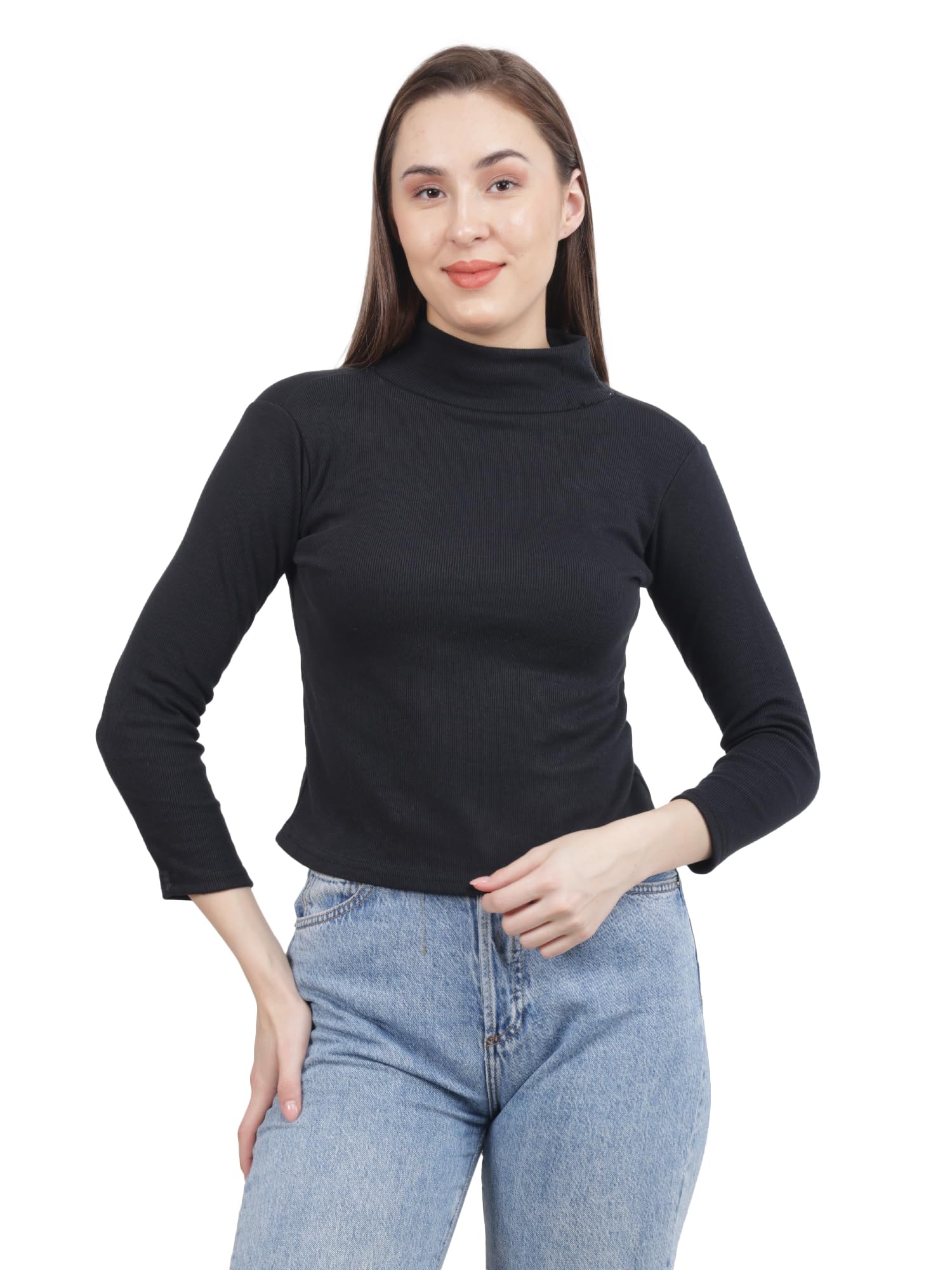 youth robe - premium brand Women Winter Wear Cotton High Neck Full Sleeves Woolen Sweater-picture-27