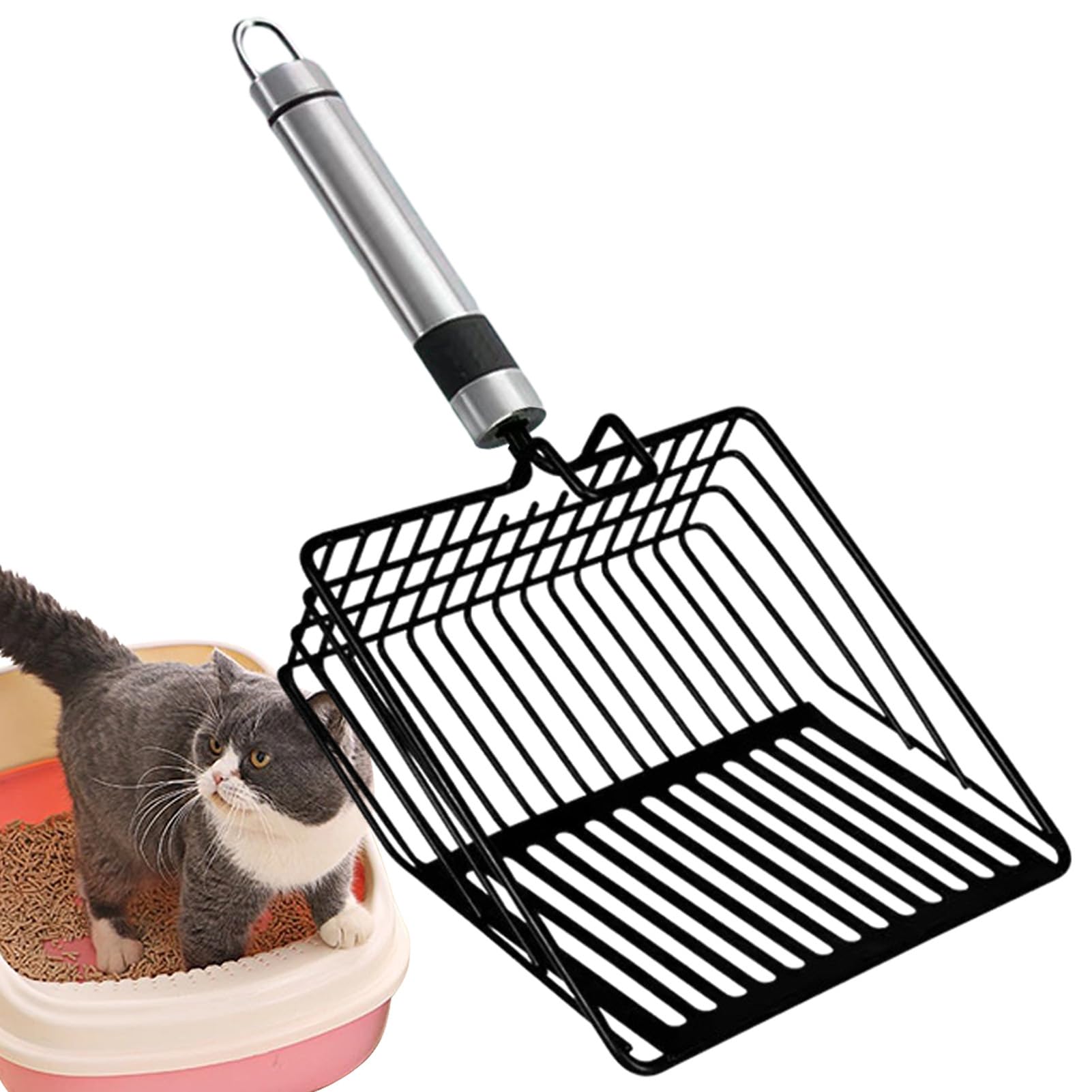 Paletta per lettiera, Paletta for lettiera in Metallo for Gattini, Paletta for Gatti Portatile, ergonomica in for, Antiscivolo for Kolifter