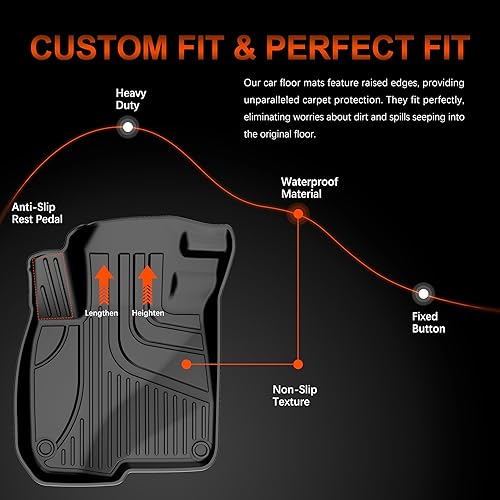 Miniatura 5 de AOMSAZTO Alfombrillas compatibles con Civic 2012 2013 2014 2015, alfombrillas de automóvil personalizadas para todo tipo de clima, juego completo de