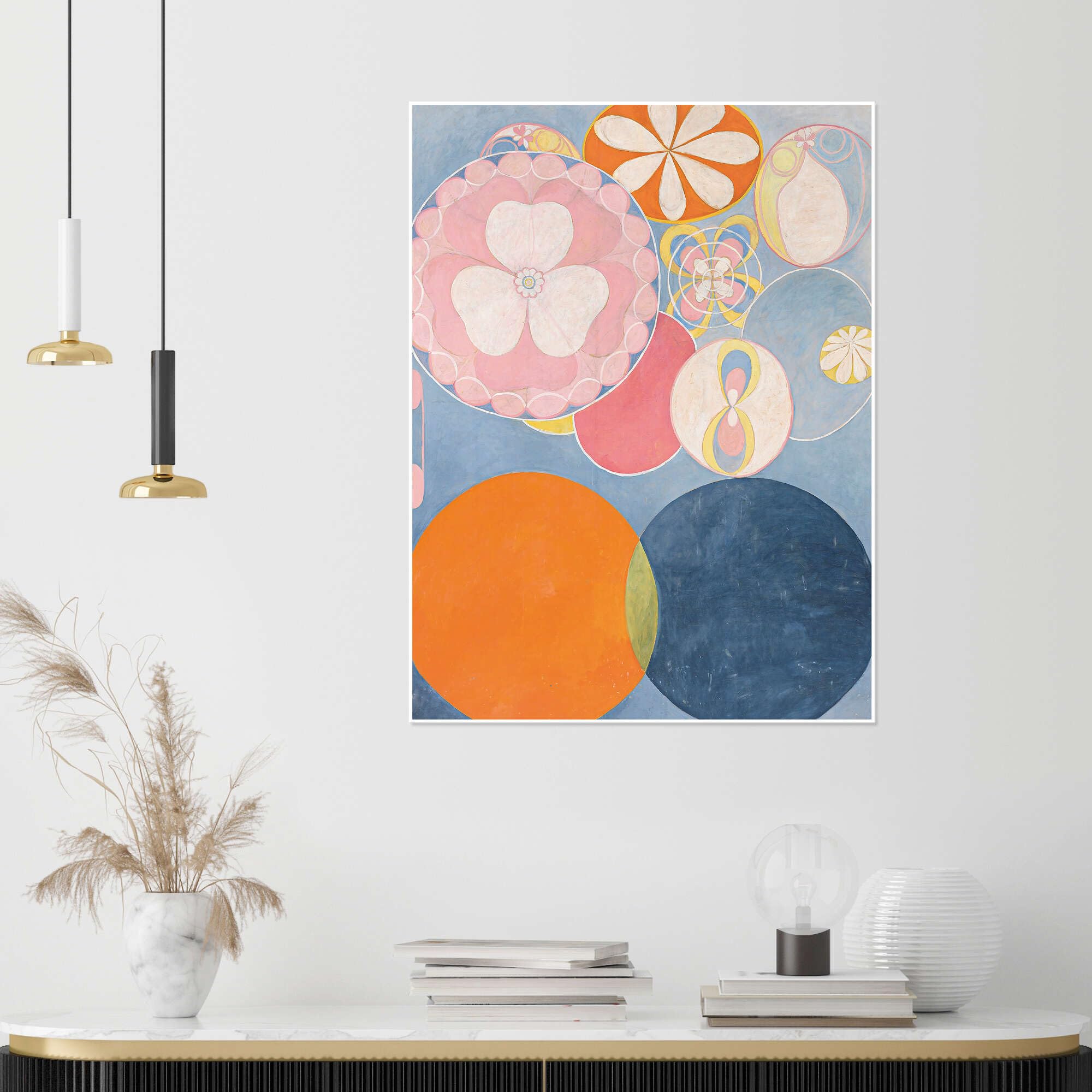 Posterlounge I dieci più grandi, n. 2, infanzia Poster | 100 x 130 cm di Hilma af Klint Blu Quadri Decorazione per pareti