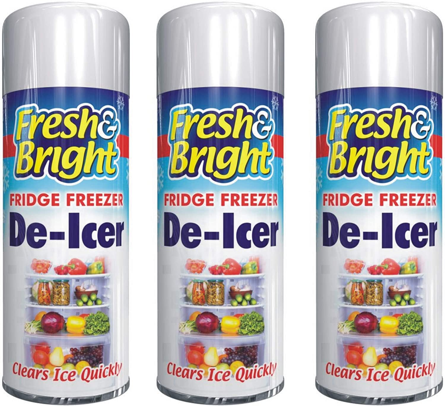 Fridge Freezer De-Icer Spray 200ml Quick Ice Remover Anti-Bacterial Deicer Spray UK (3X De-Icer Spray 200ml)