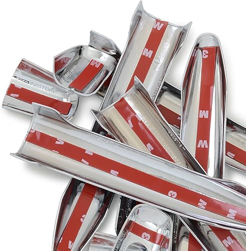 Miniatura 5 de Kadore Cubierta de manija de puerta lateral exterior para Toyota Land Cruiser Prado FJ120 2003-2009 ABS cromo 10 unidsset