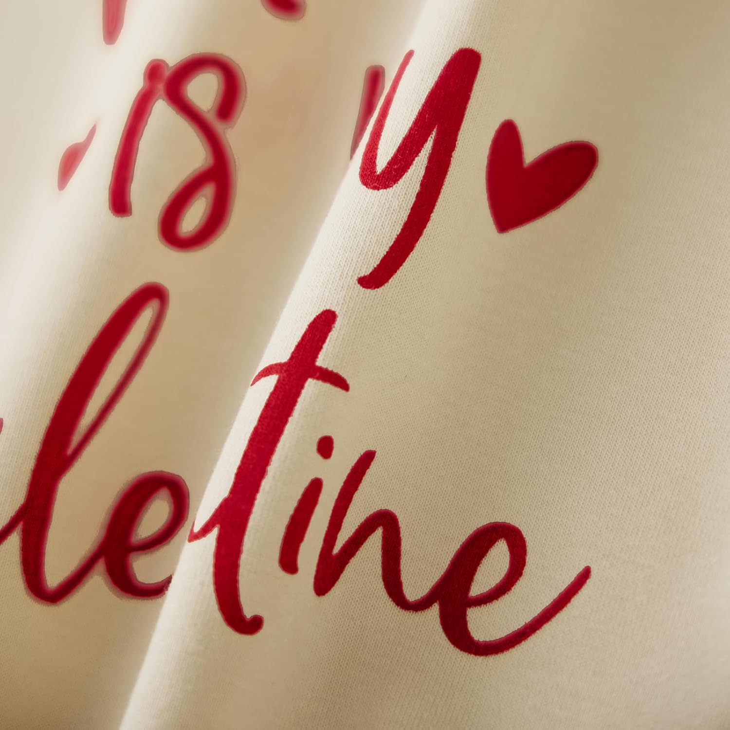 Karuedoo Mommy and Me Valentines Outfits Family Matching Shirts Letter Print Crewneck Long Sleeve Sweatshirt Pullover Top - Image 6