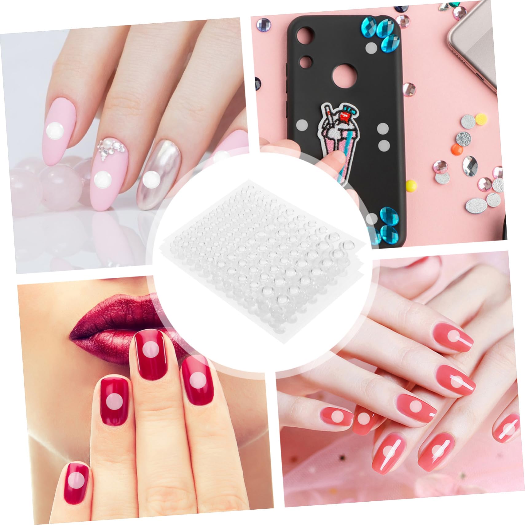 SHINEOFI 32arkusze Transparentne Naklejki Kształcie Kropli Wody Arkuszy Do Dekoracji Kart Etui Telefony Nail Art i Roślinnych Akcentów Łatwe Aplikacji Samoprzylepne Akcesoria