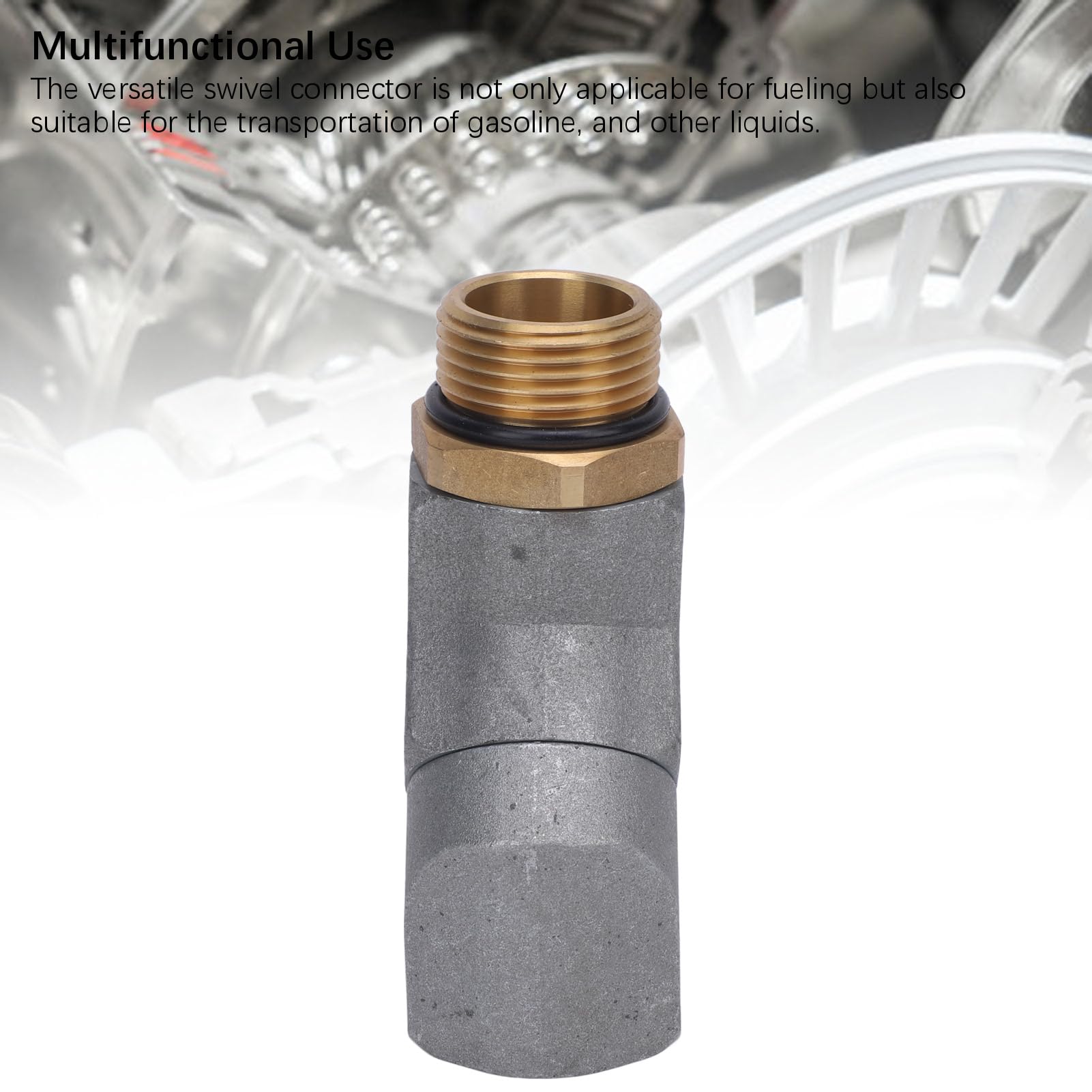 Connettore Girevole del Tubo Flessibile del Carburante a 360 Gradi Metallo Rotante Multifunzionale ugello Tubo Flessibile per Il trasferimento del Carburante gasolio Benzina e (1 Pollice)